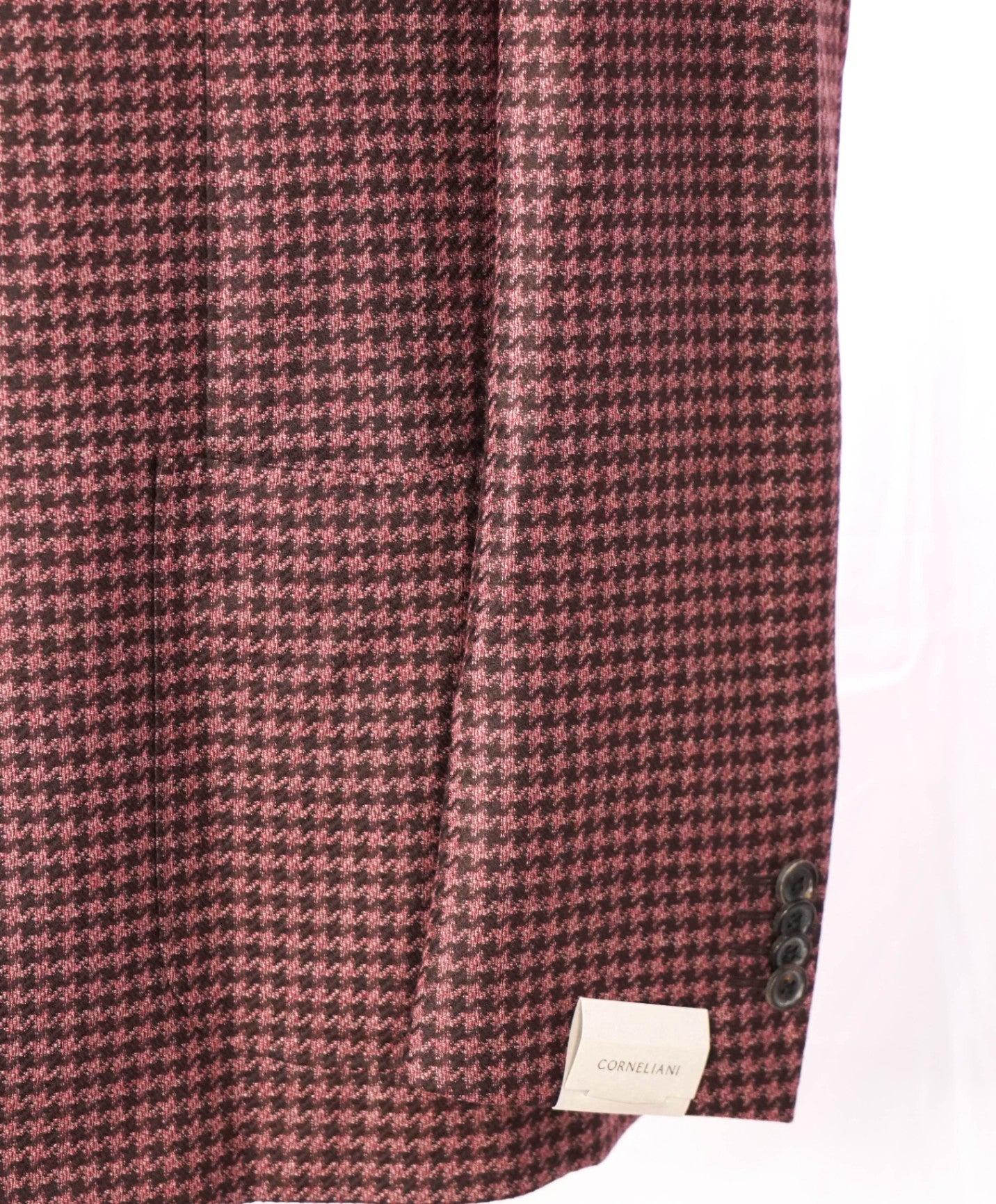 $1,995 CORNELIANI - Pink Houndstooth *17,25 Microns* Blazer - 44R