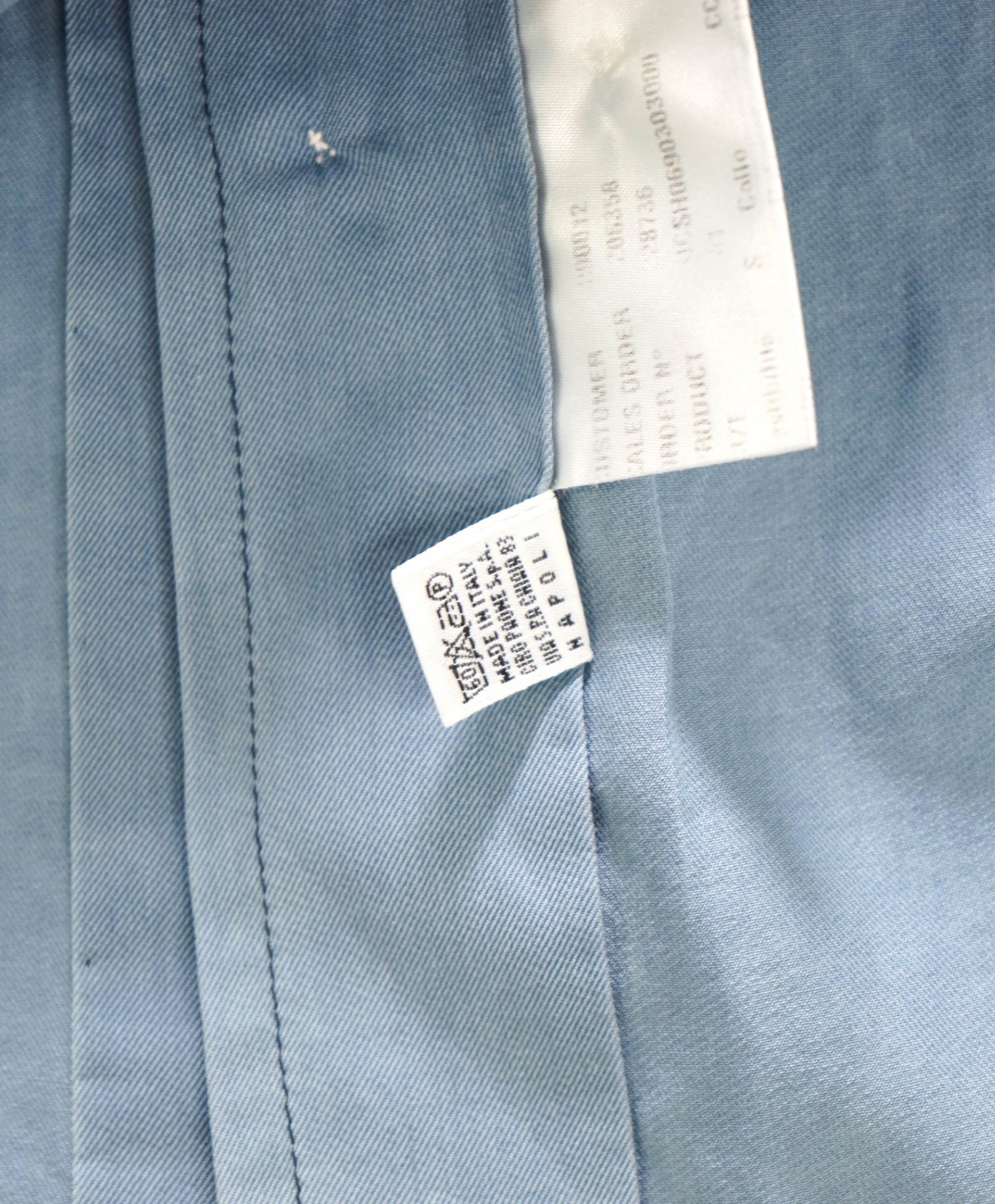 $775 KITON - Solid Blue Chambray Denim Cotton Shirts - 16 | 41