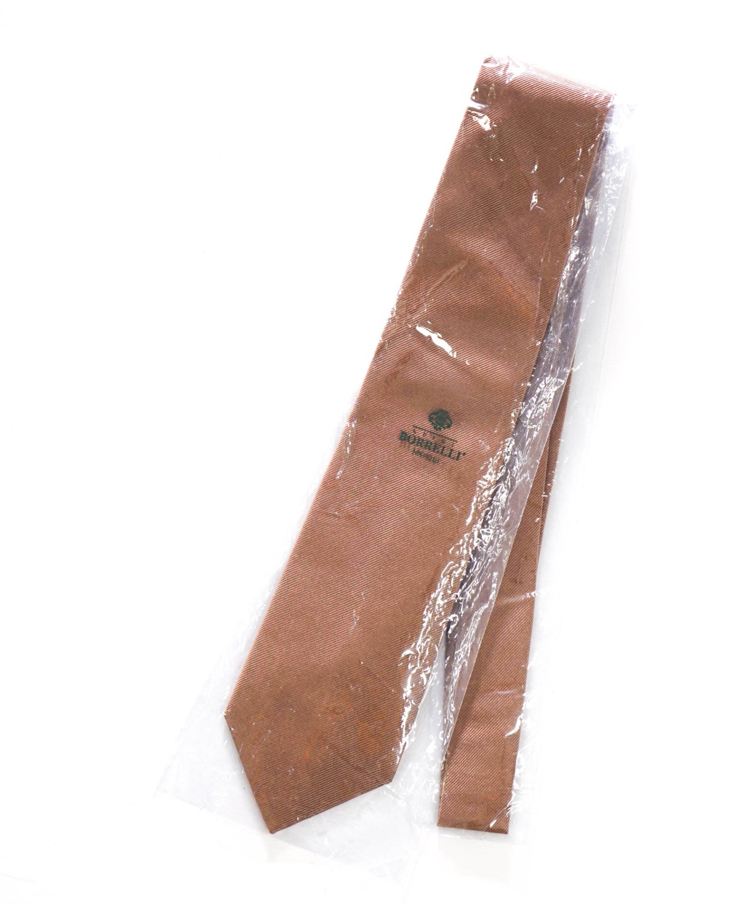 $192 LUIGI BORRELLI - Brown Silk - 3.25" Tie