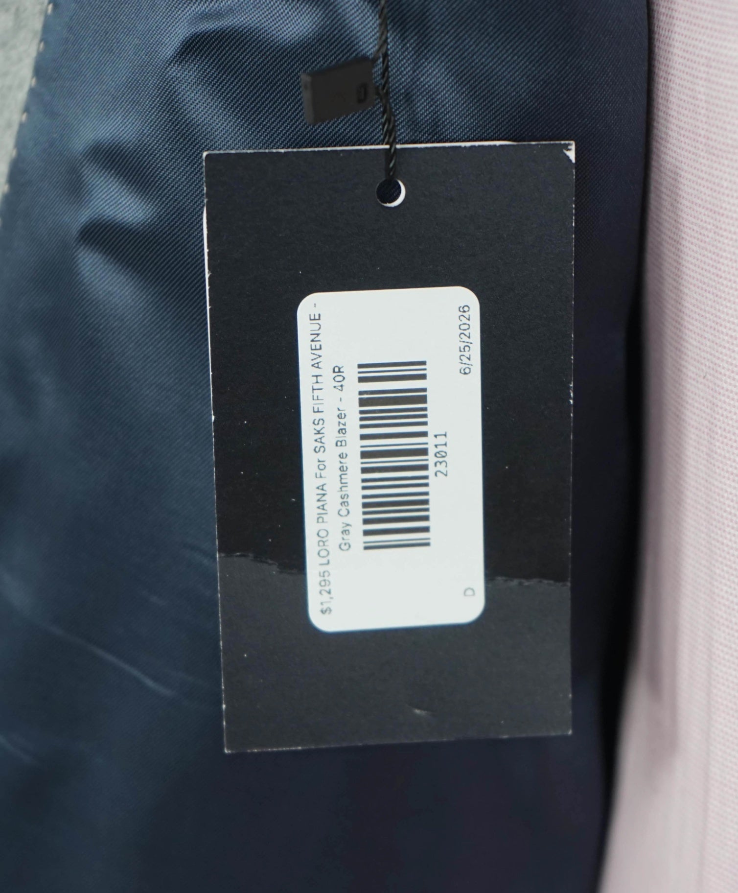 $1,295 LORO PIANA For SFA - Gray PURE Cashmere Blazer - 40R