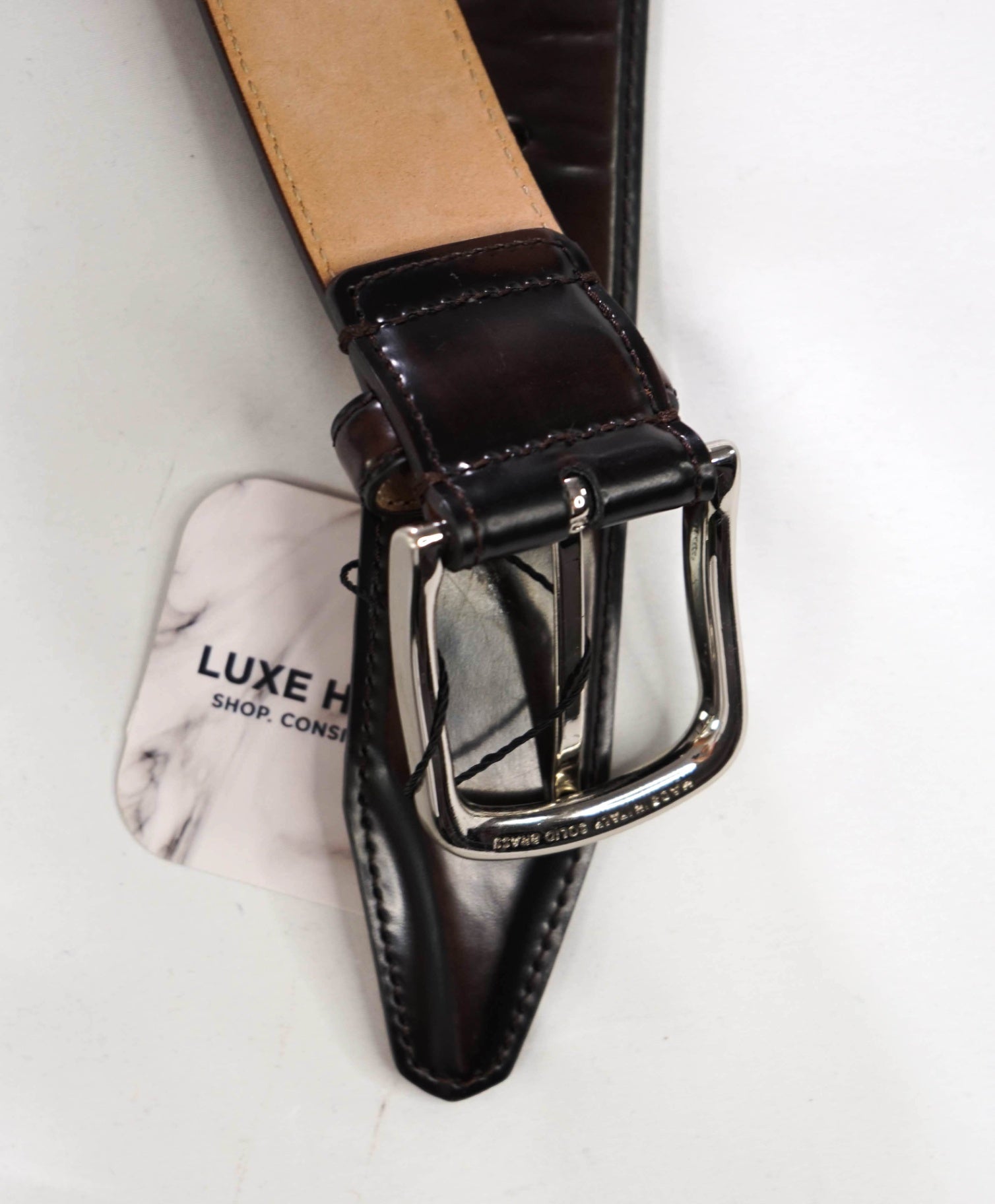 $160 SAKS FIFTH AVENUE - Brown Leather Belt - 30