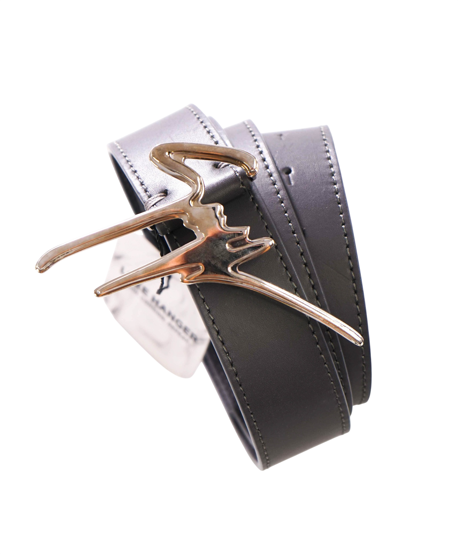 $520 GIUSEPPE ZANOTTI - Gray Leather Belt - 41W