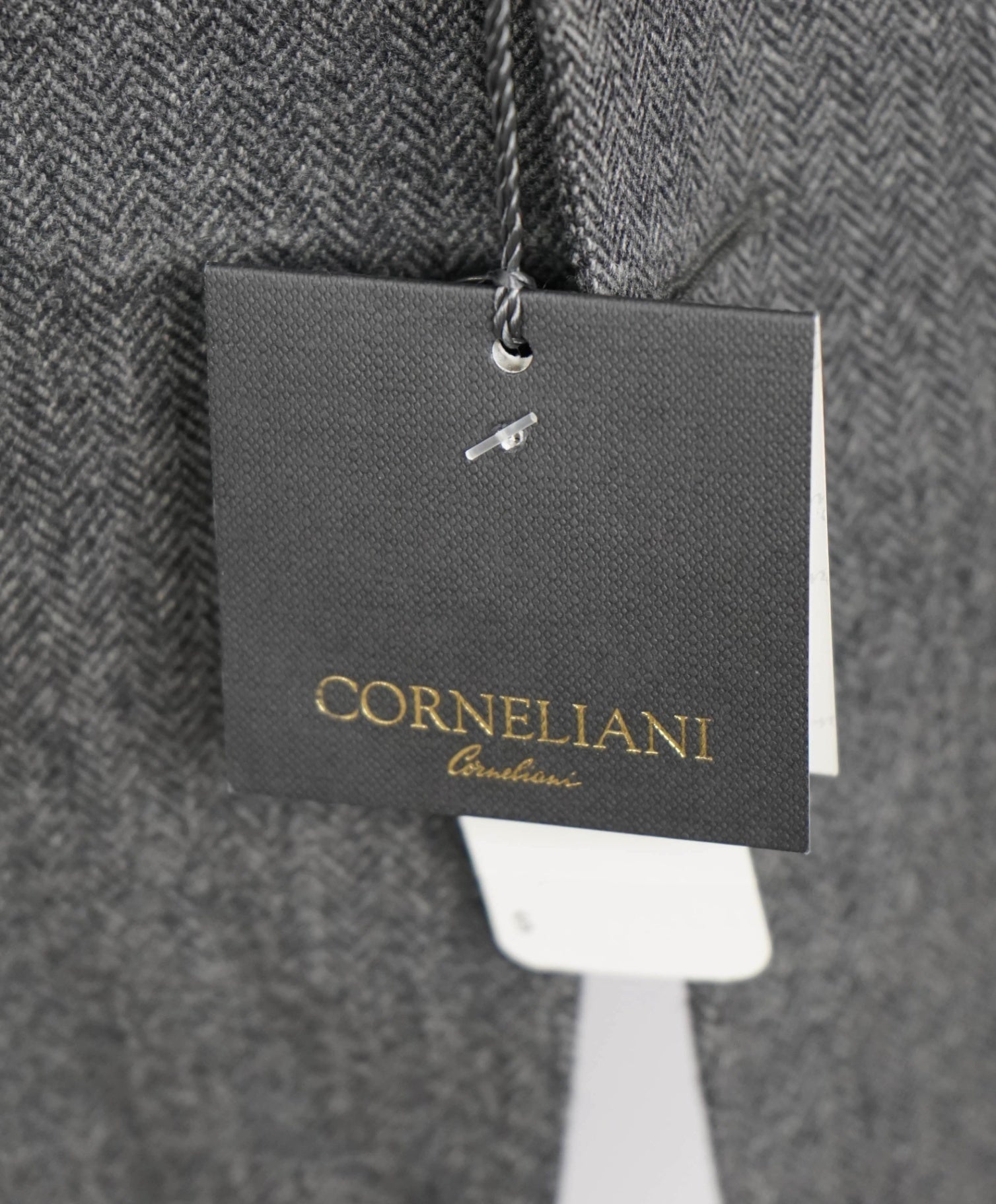 $1,450 CORNELIANI - Gray Herringbone Wool/Cashmere Blazer - 46R