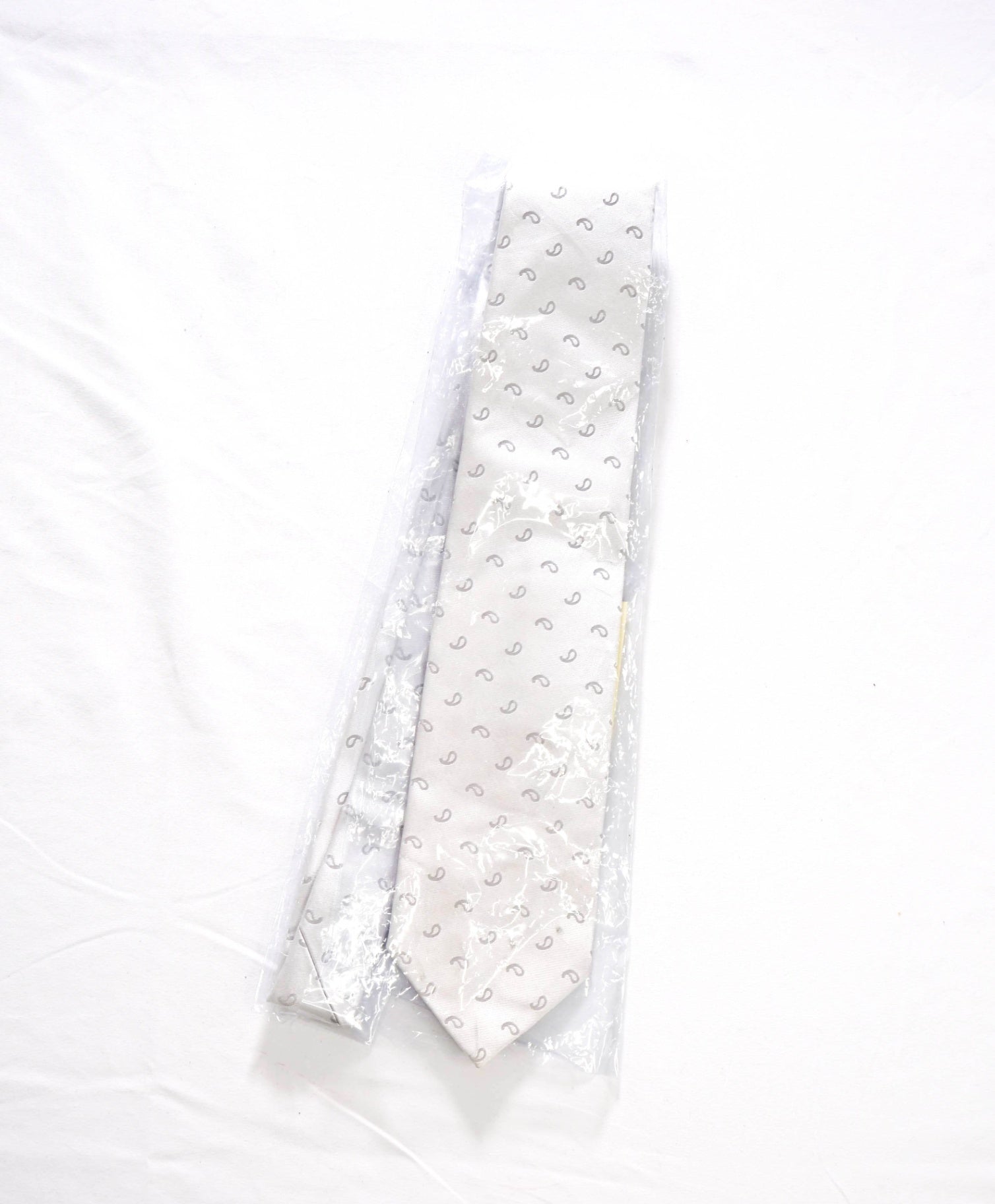 $192 LUIGI BORRELLI - Silver Micro Paisley Silk - 3.25" Tie