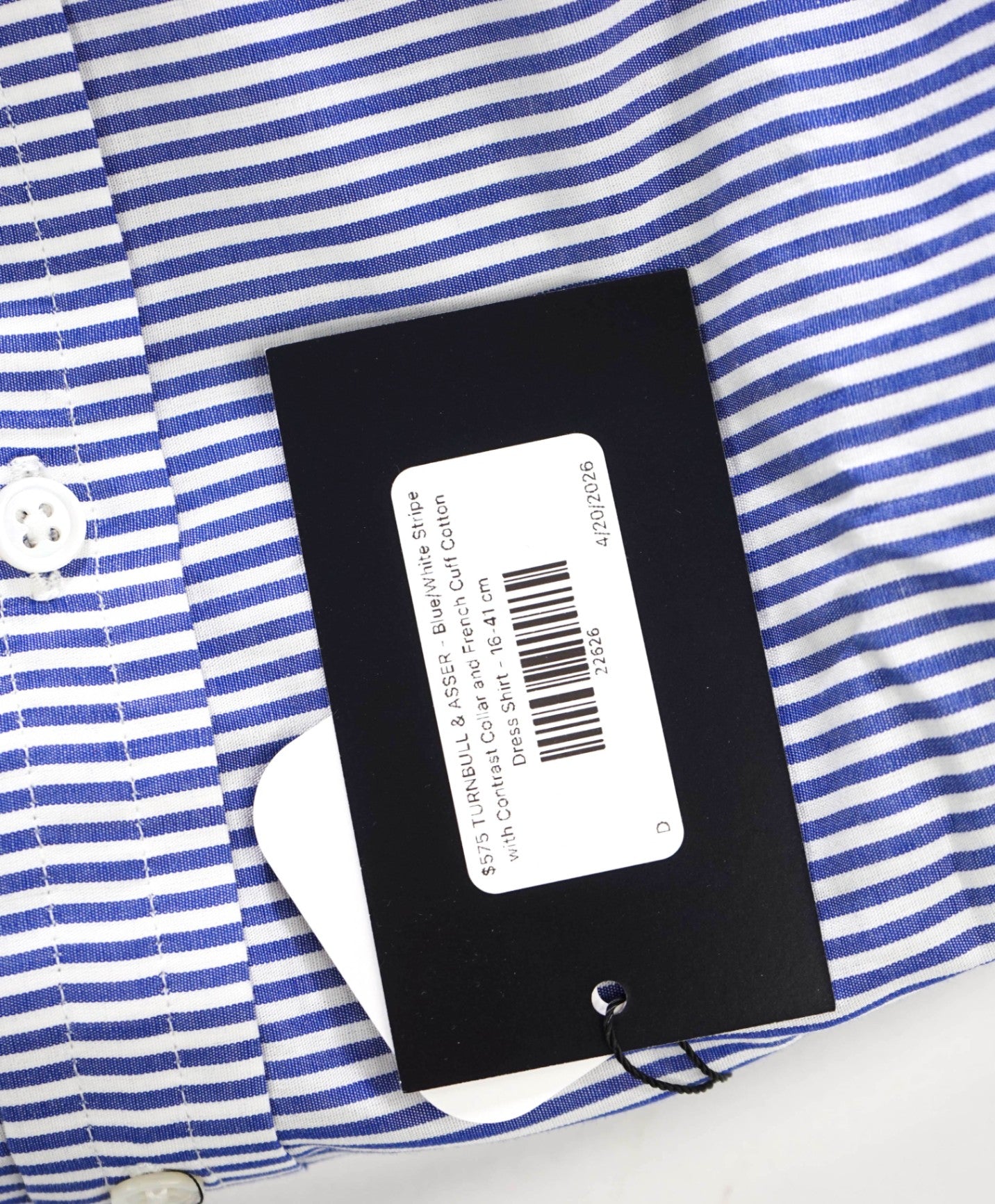 $575 TURNBULL & ASSER - Contrast Collar Dress Shirt - 16-41