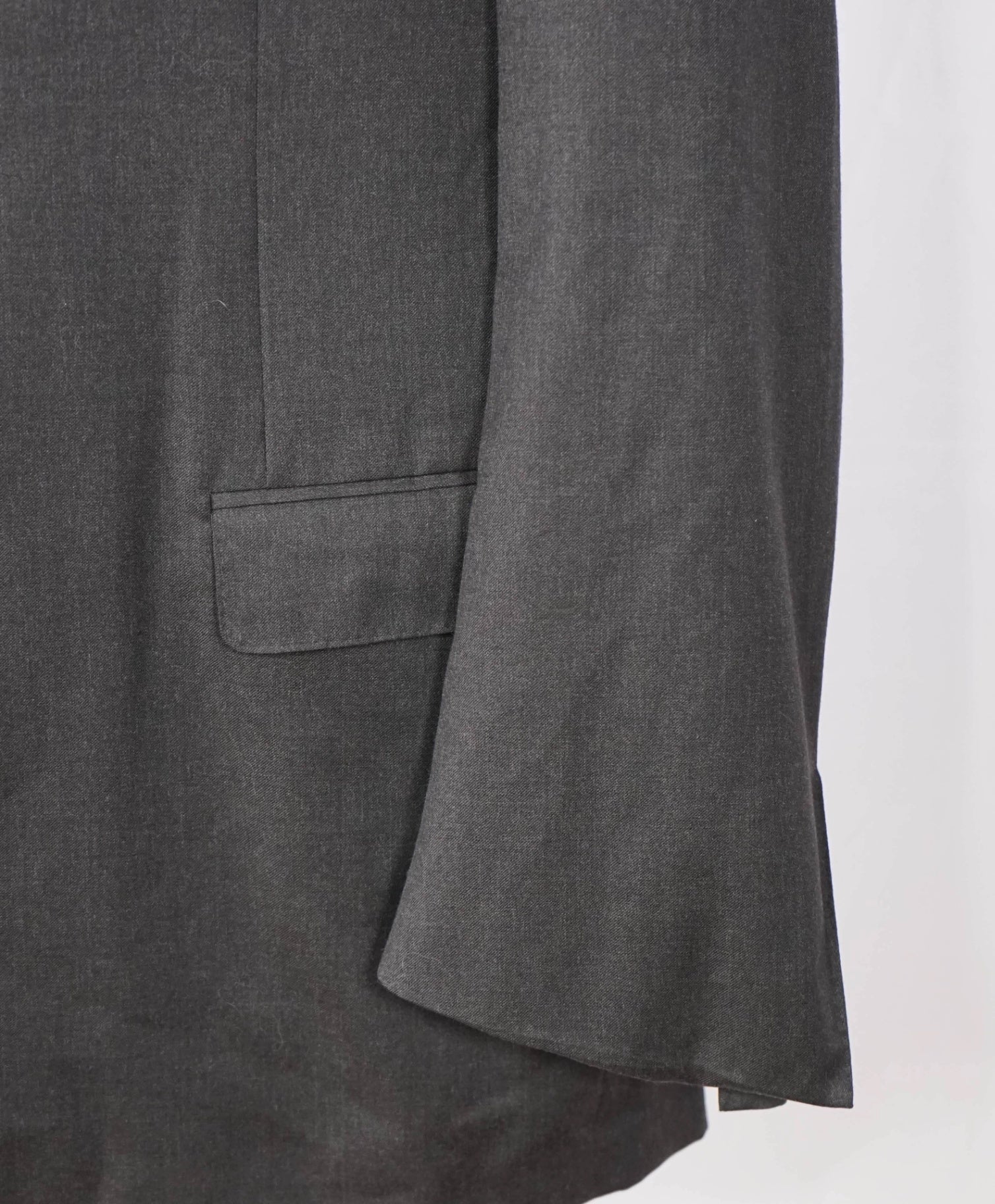 $1,895 CANALI - Solid Gray Wool Blazer - 52L US