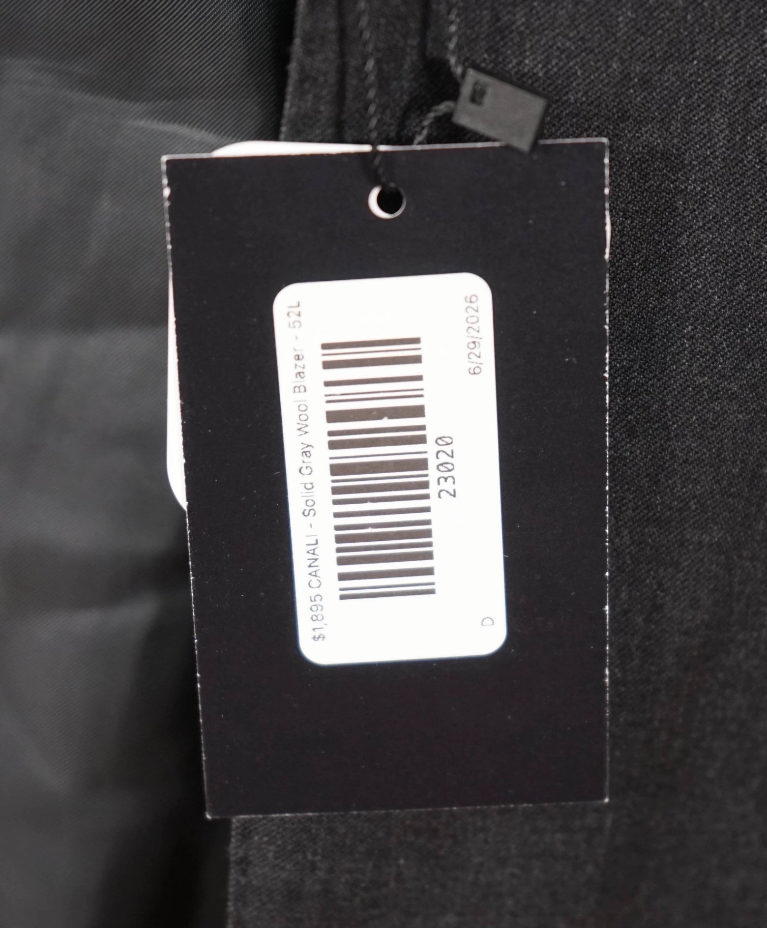 $1,895 CANALI - Solid Gray Wool Blazer - 52L US