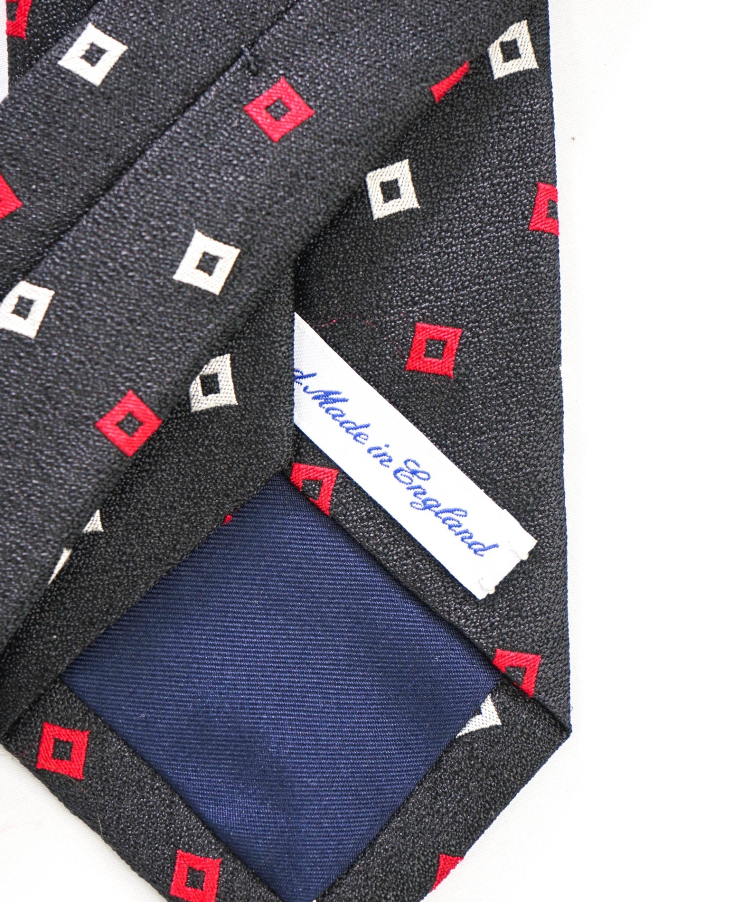 $275 DRAKE'S - Black Geometric Art Deco Silk - 2.75" Tie