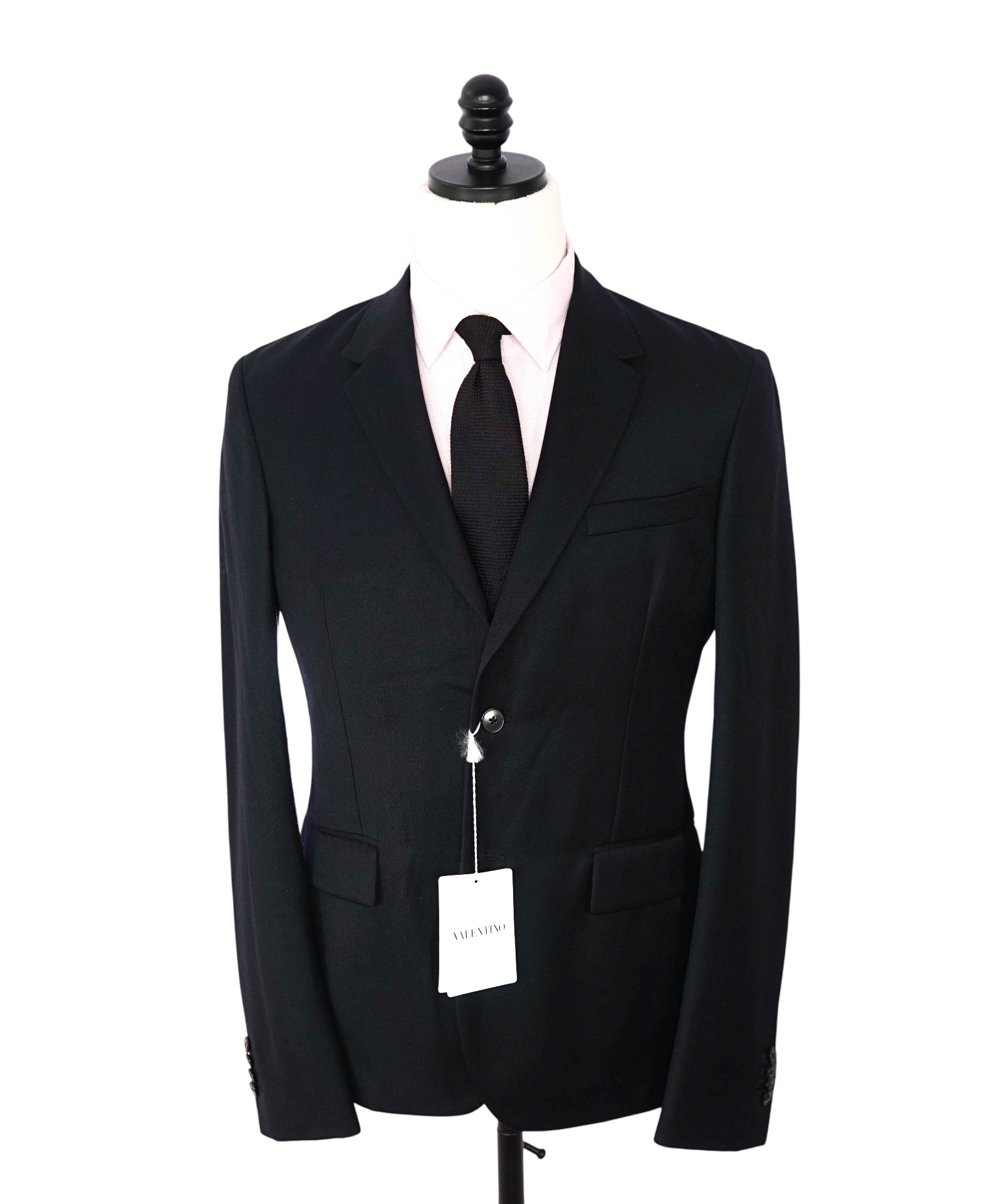 $3,200 VALENTINO - Navy Blue Wool Blazer - 36