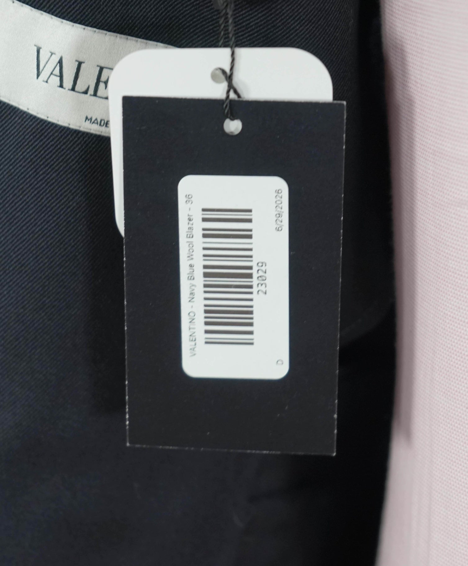 $3,200 VALENTINO - Navy Blue Wool Blazer - 36
