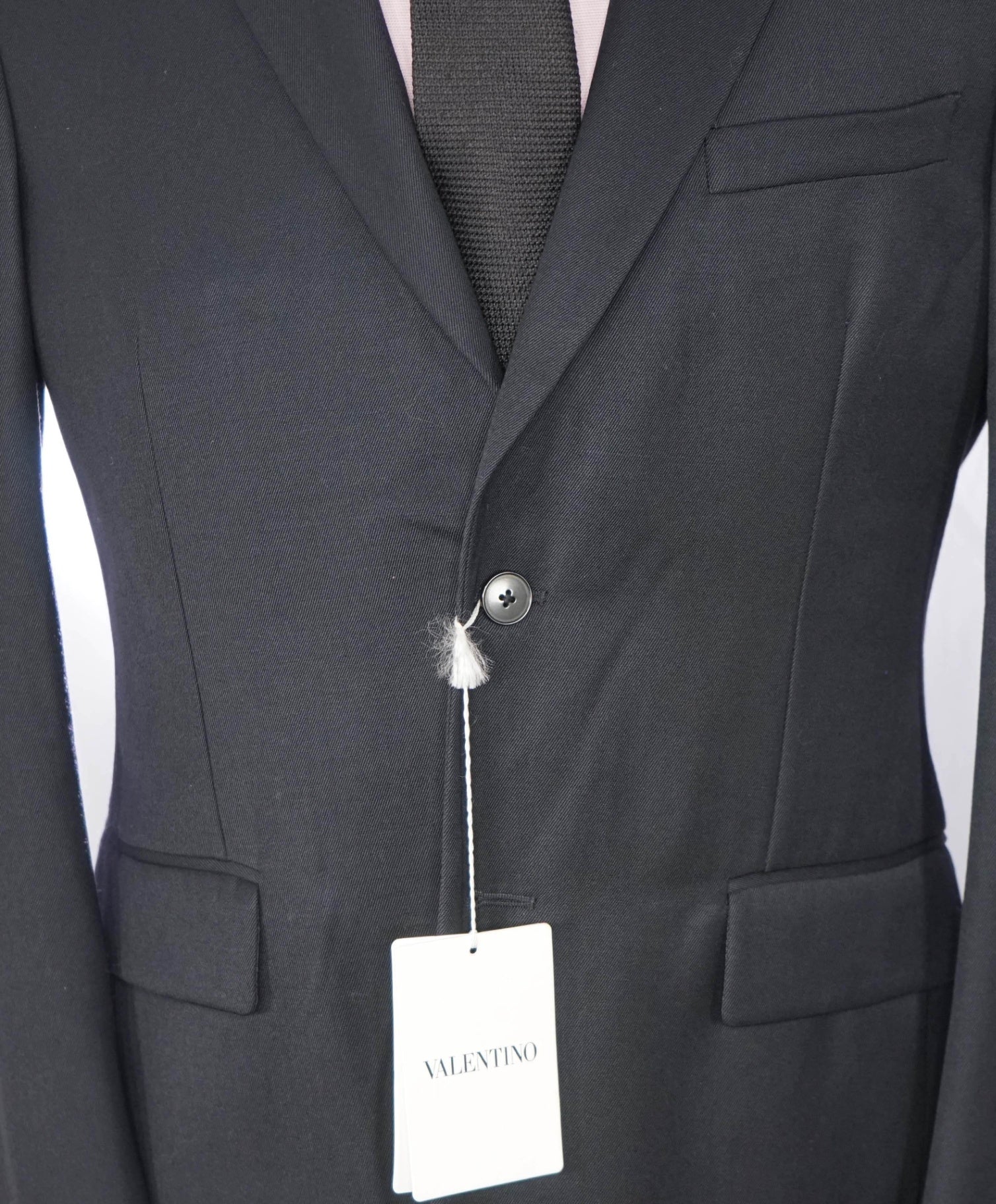 $3,200 VALENTINO - Navy Blue Wool Blazer - 36