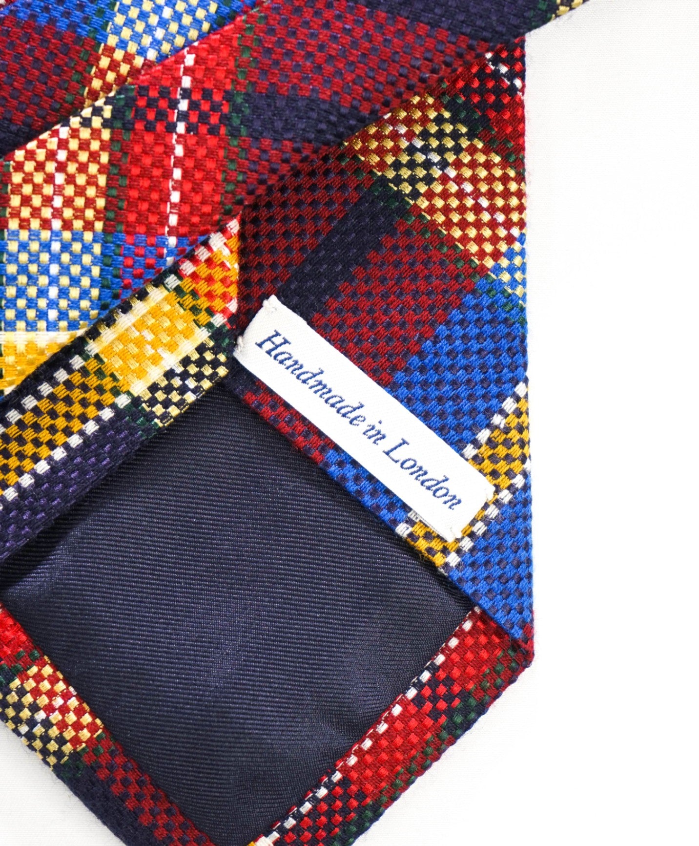 $275 DRAKE'S - Woven Burgundy Plaid Silk/Wool - 3" Tie