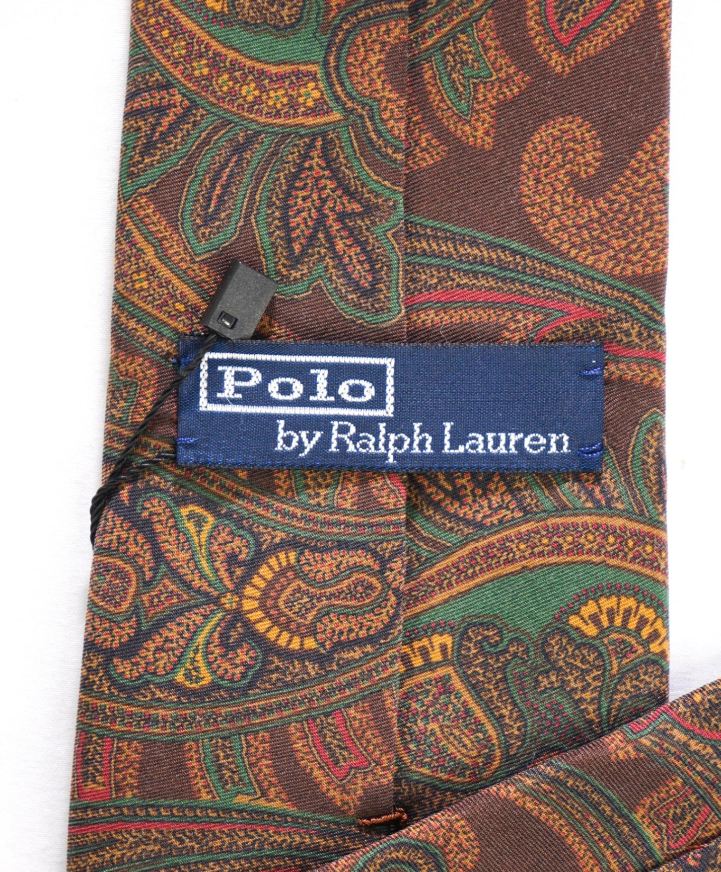 $125 POLO RALPH LAUREN - *DAMAGED* Brown Paisley Silk - 3" Tie