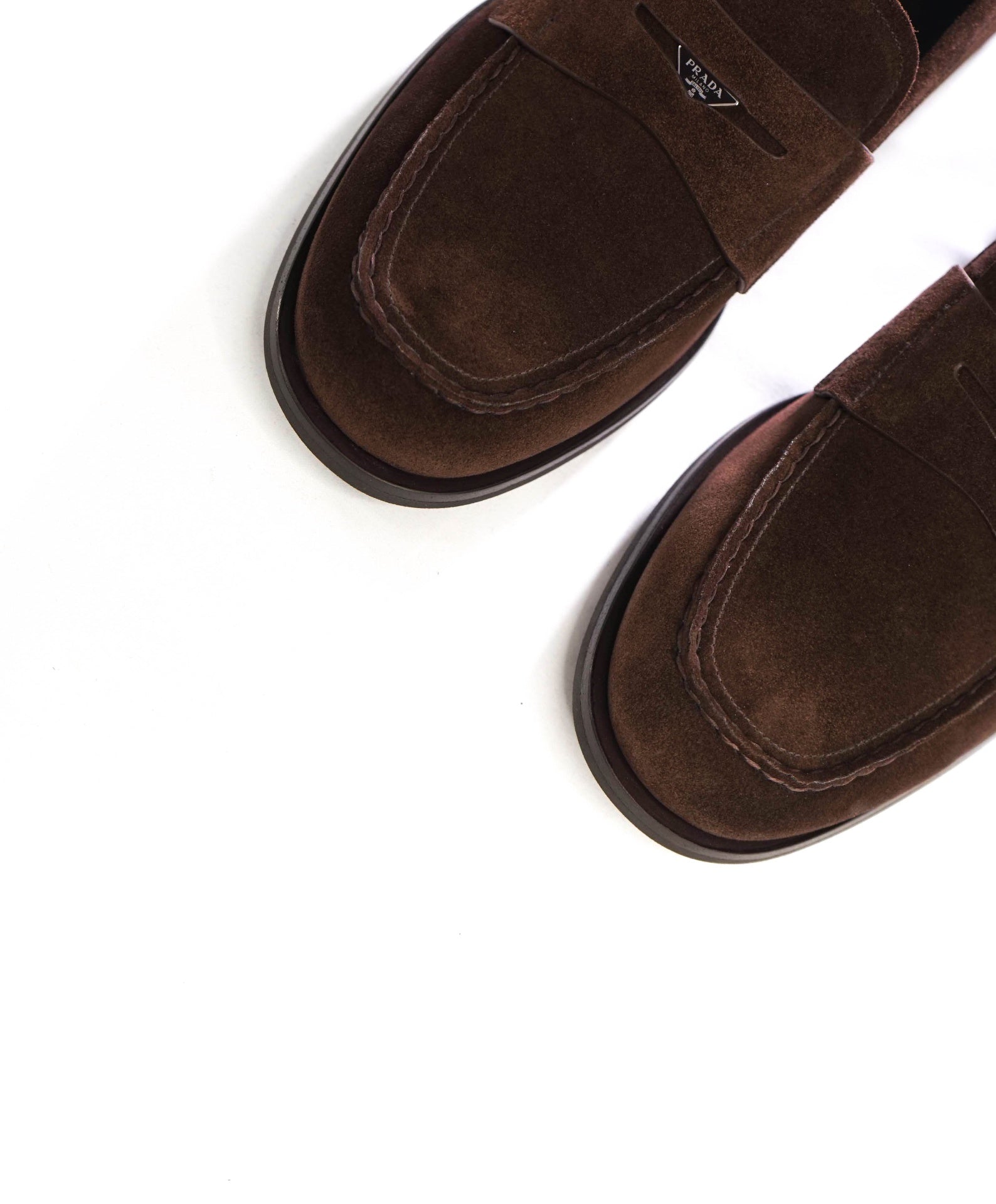 $1,250 PRADA - Brown Suede Loafers - US 10.5 (9.5UK)