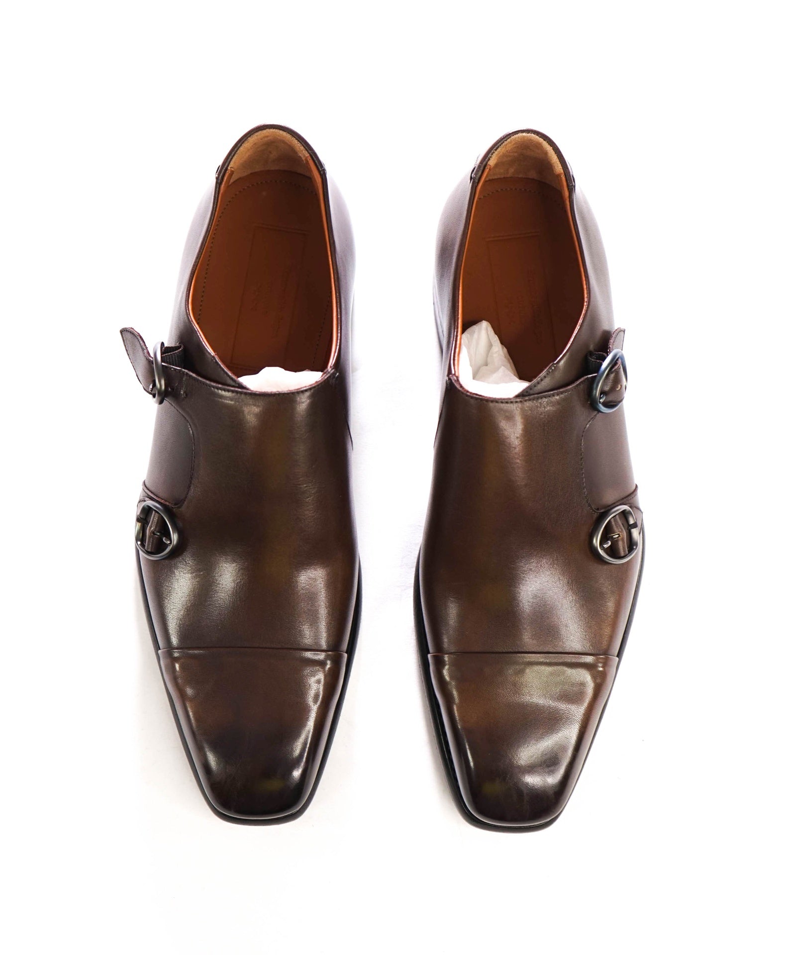 $1,195 ZEGNA - Brown GOODYEAR Monk Straps - US 9 (8UK)