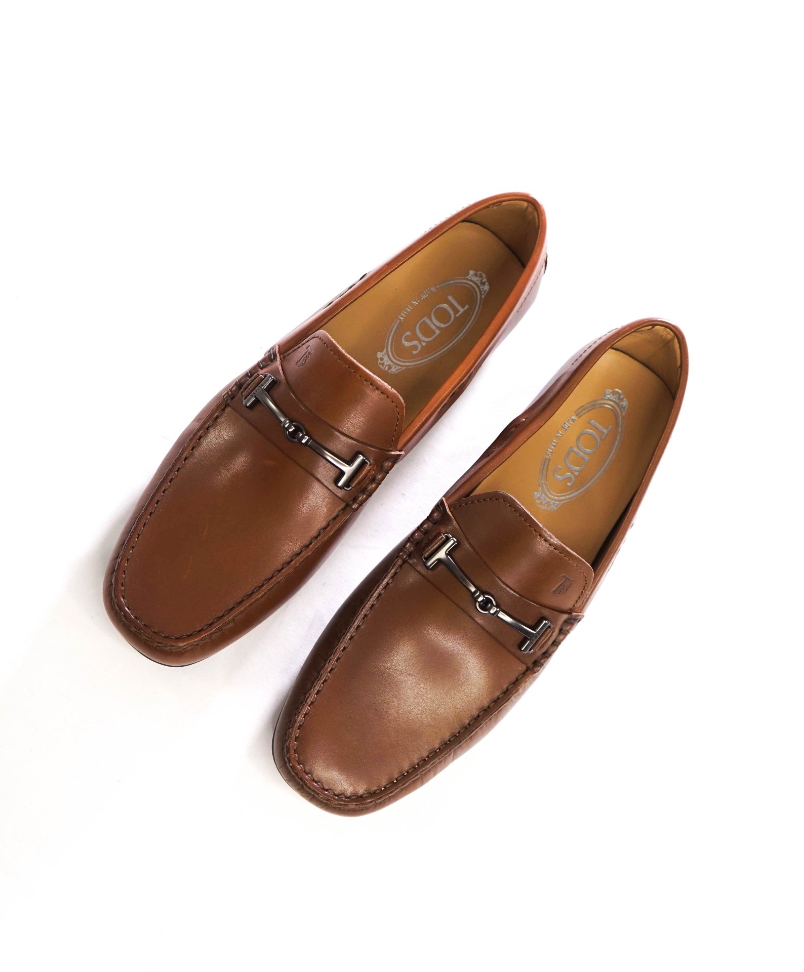 $975 TOD'S - Brown Leather Driving Loafers - US 8.5 (7.5UK)