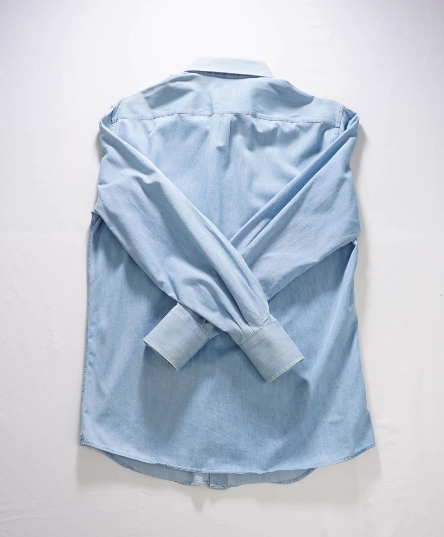 $830 BRUNELLO CUCINELLI - Washed Denim Light Blue Shirt - S