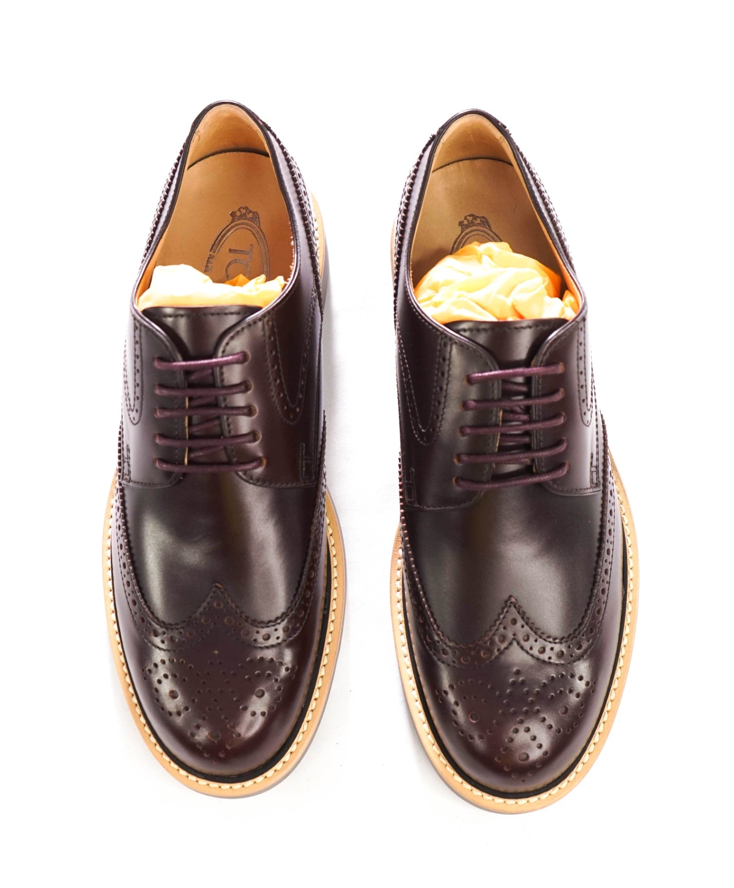 $750 TOD'S - Brown Leather Derby - US 8 (7UK)