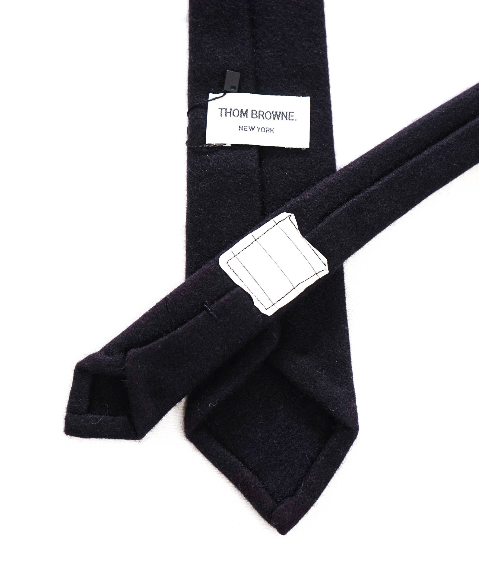 THOM BROWNE - Solid Navy Blue Thick Flannel - 3" Tie