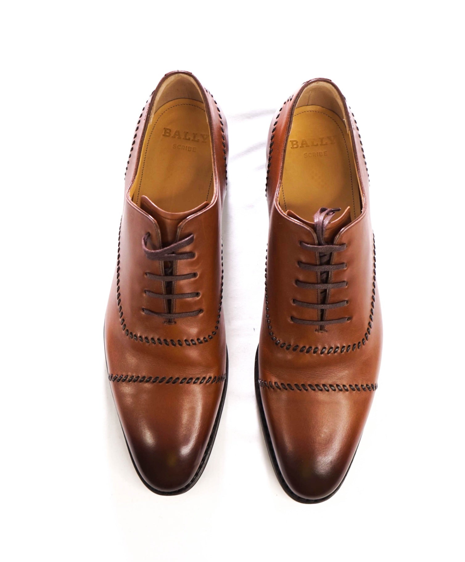 $1,300 BALLY - Brown GOODYEAR Leather Oxfords - US 12 (11UK)