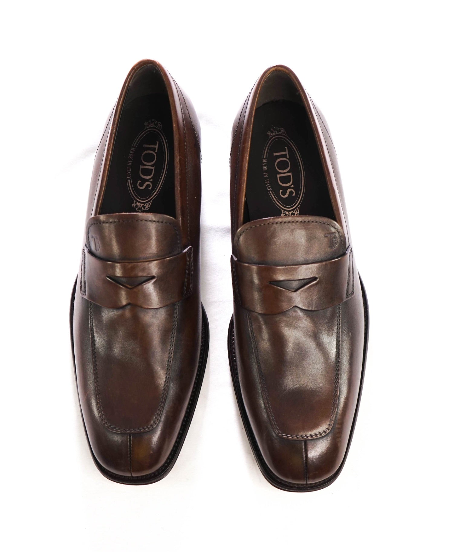$925 TOD'S - Brown Leather Penny Loafers - US 8 (7UK)