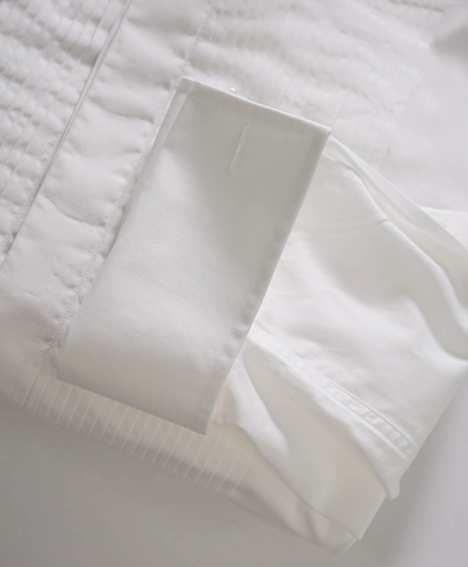 $595 RALPH LAUREN PURPLE LABEL - White Tuxedo Shirt - 16.5