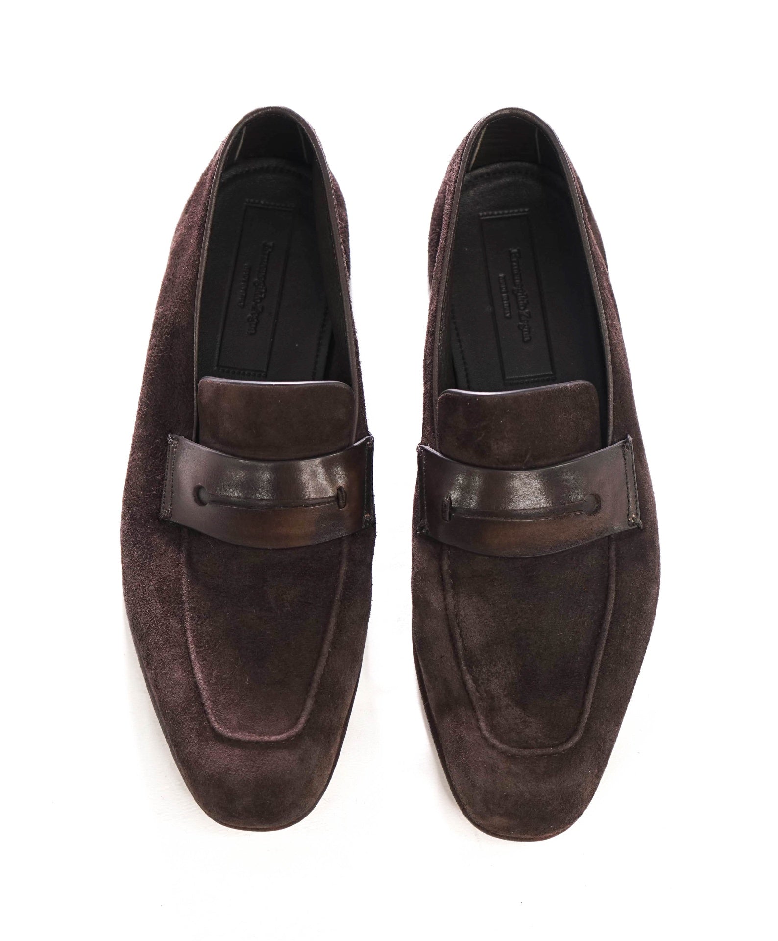 $960 ZEGNA - Brown ASOLA Suede/Leather Loafers - US 6 (5UK)
