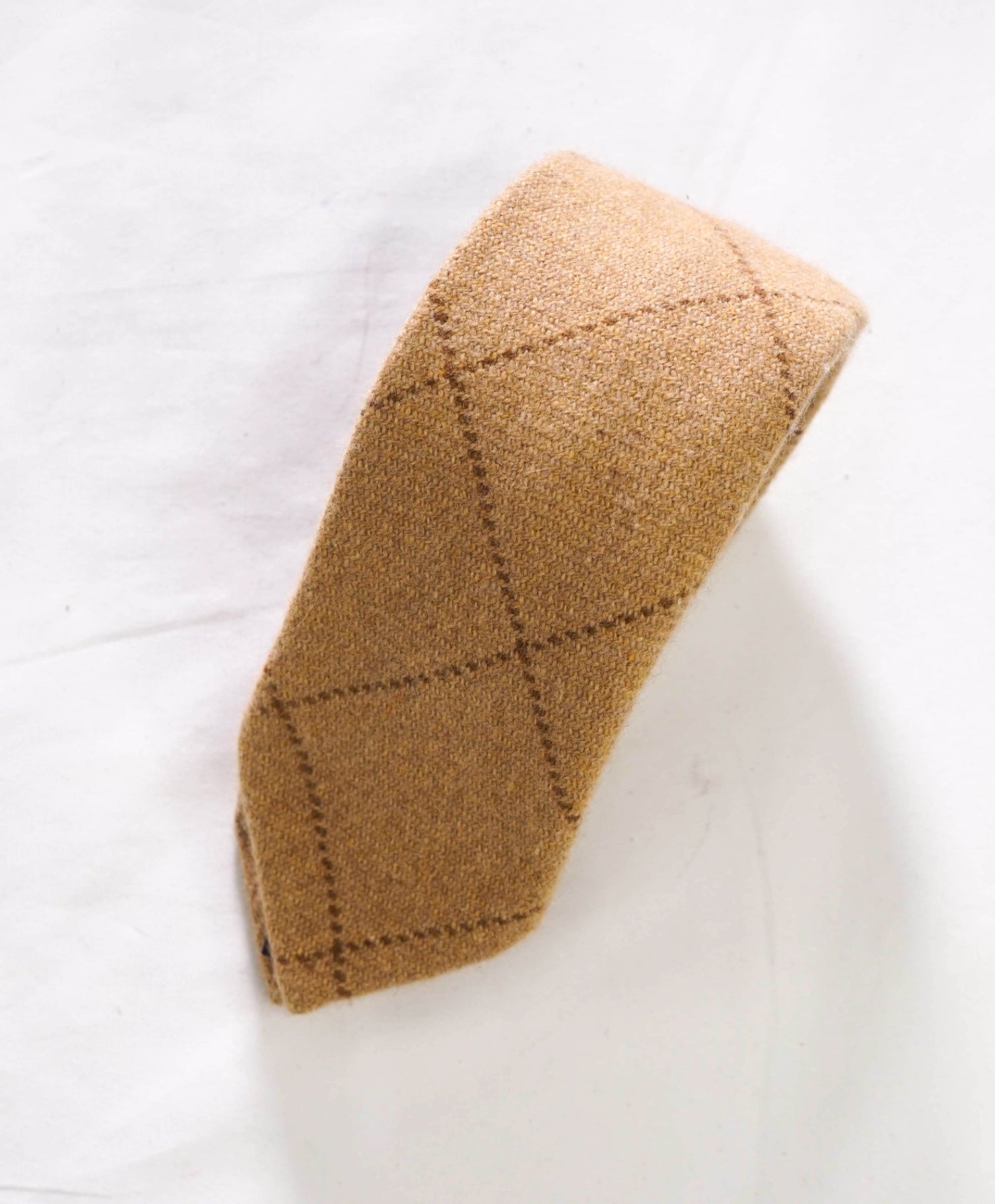 RALPH LAUREN PURPLE LABEL - Brown Flannel Wool - 3.25" Tie