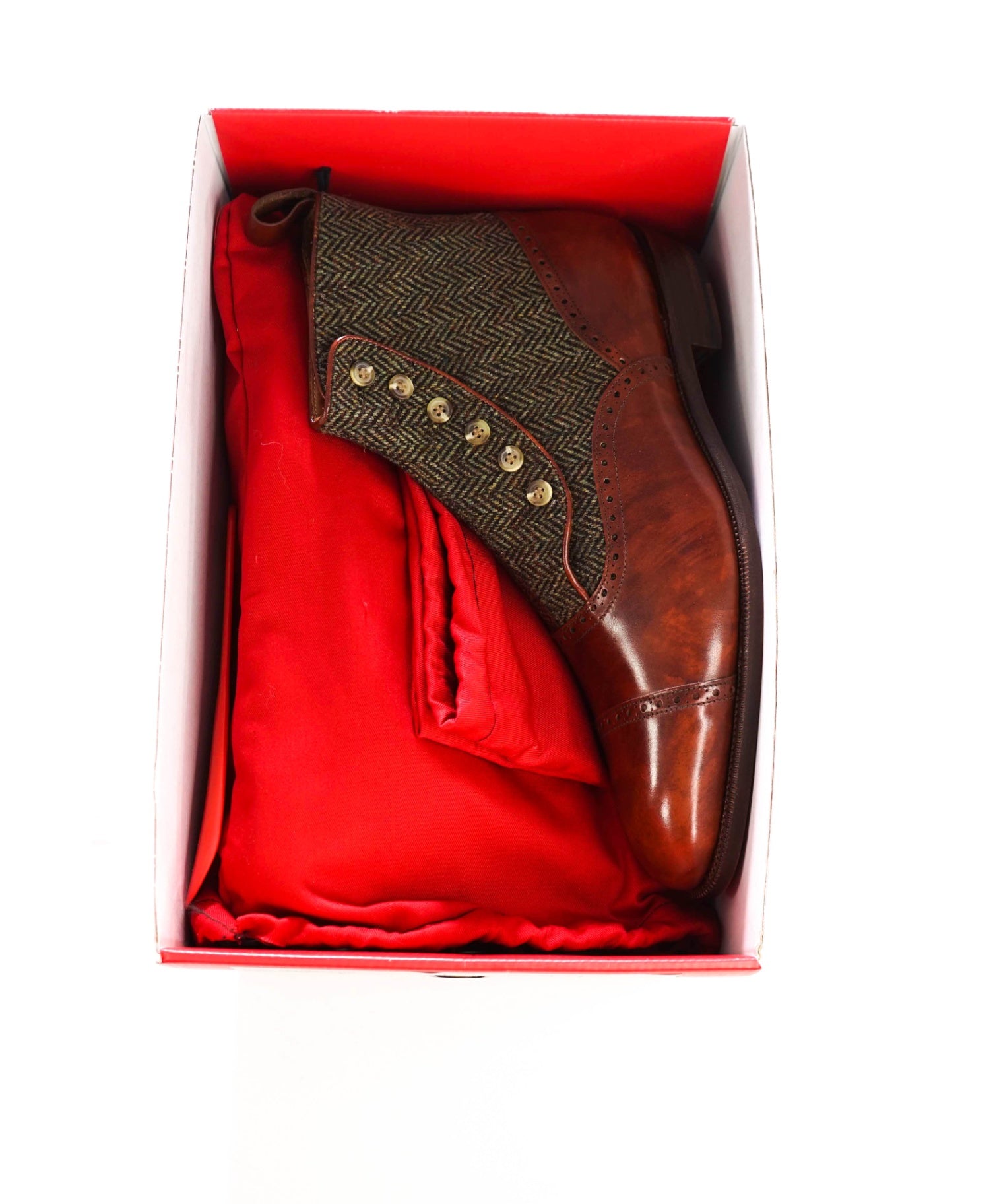 $800 J. FITZPATRICK - Tweed "PUYALLUP" Boots - US 12 (11UK)