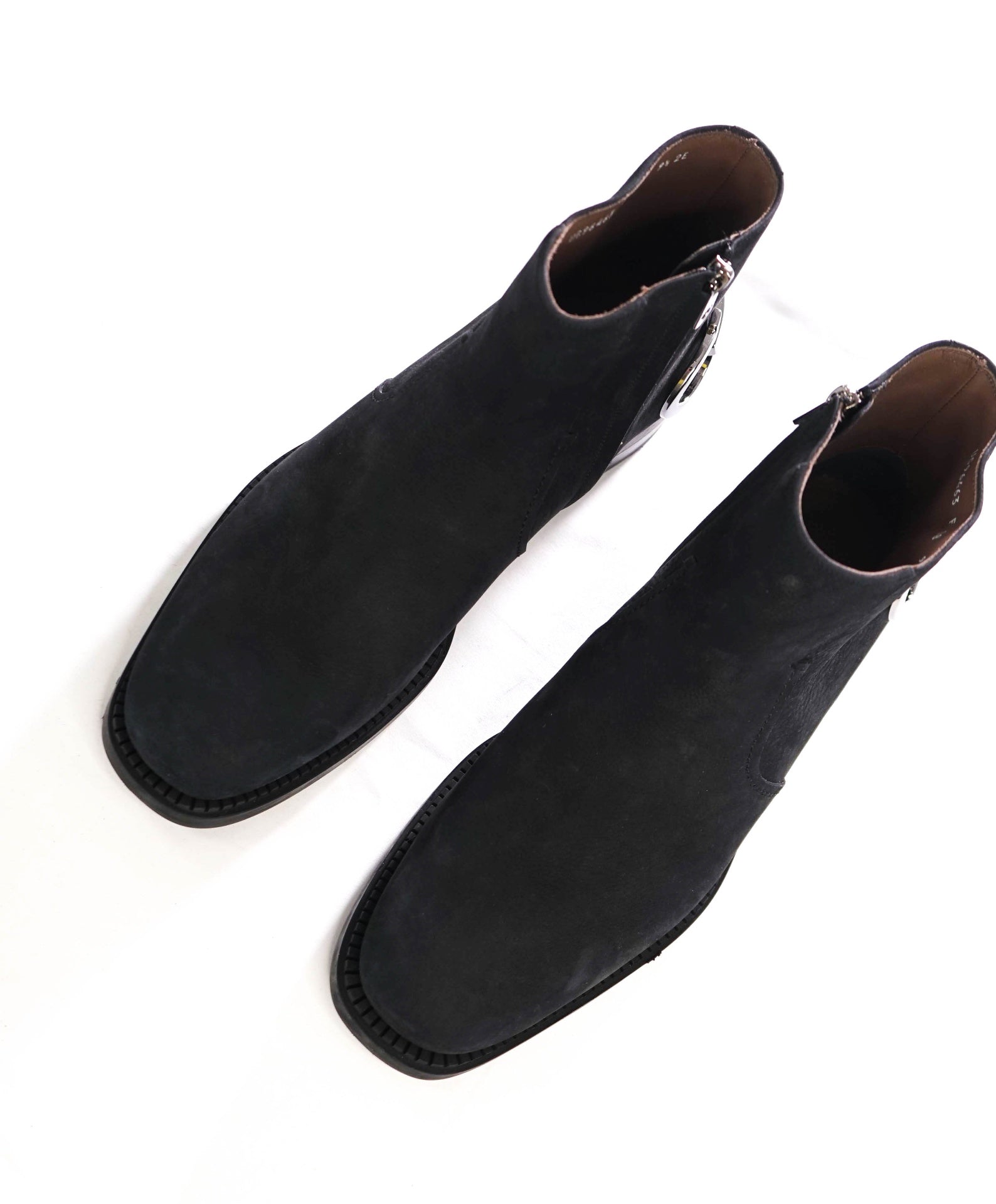 $1,290 FERRAGAMO - Black Suede "BANKLEY" Boots - 9.5 EE