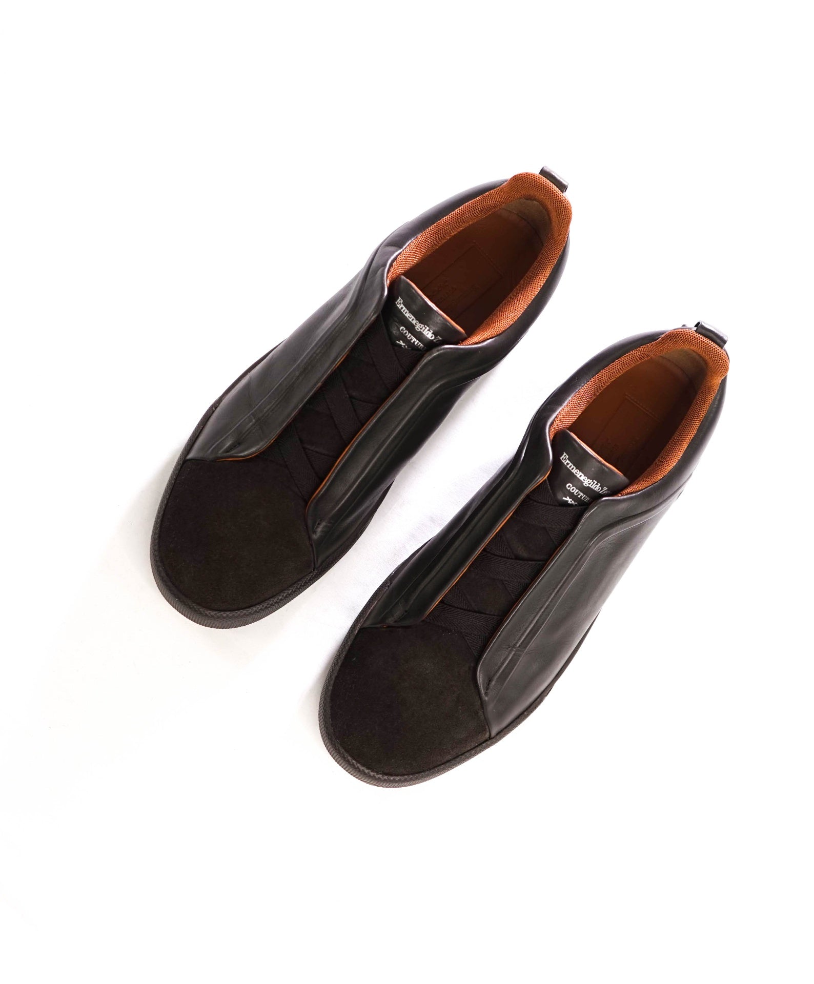 $950 ZEGNA -Brown COUTURE Triple Stitch Sneakers- US 8.5 (7.5UK
