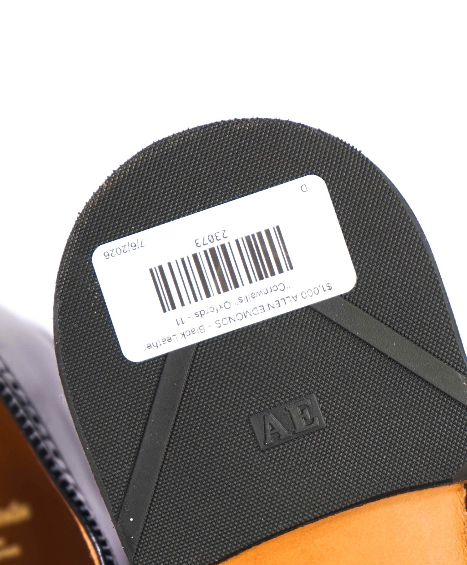 $1,000 ALLEN EDMONDS - Black Leather "Cornwallis" Oxfords - 11