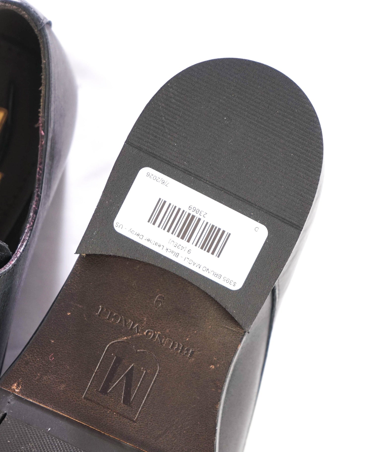 $395 BRUNO MAGLI - Black Leather Derby - US 9 (42EU)