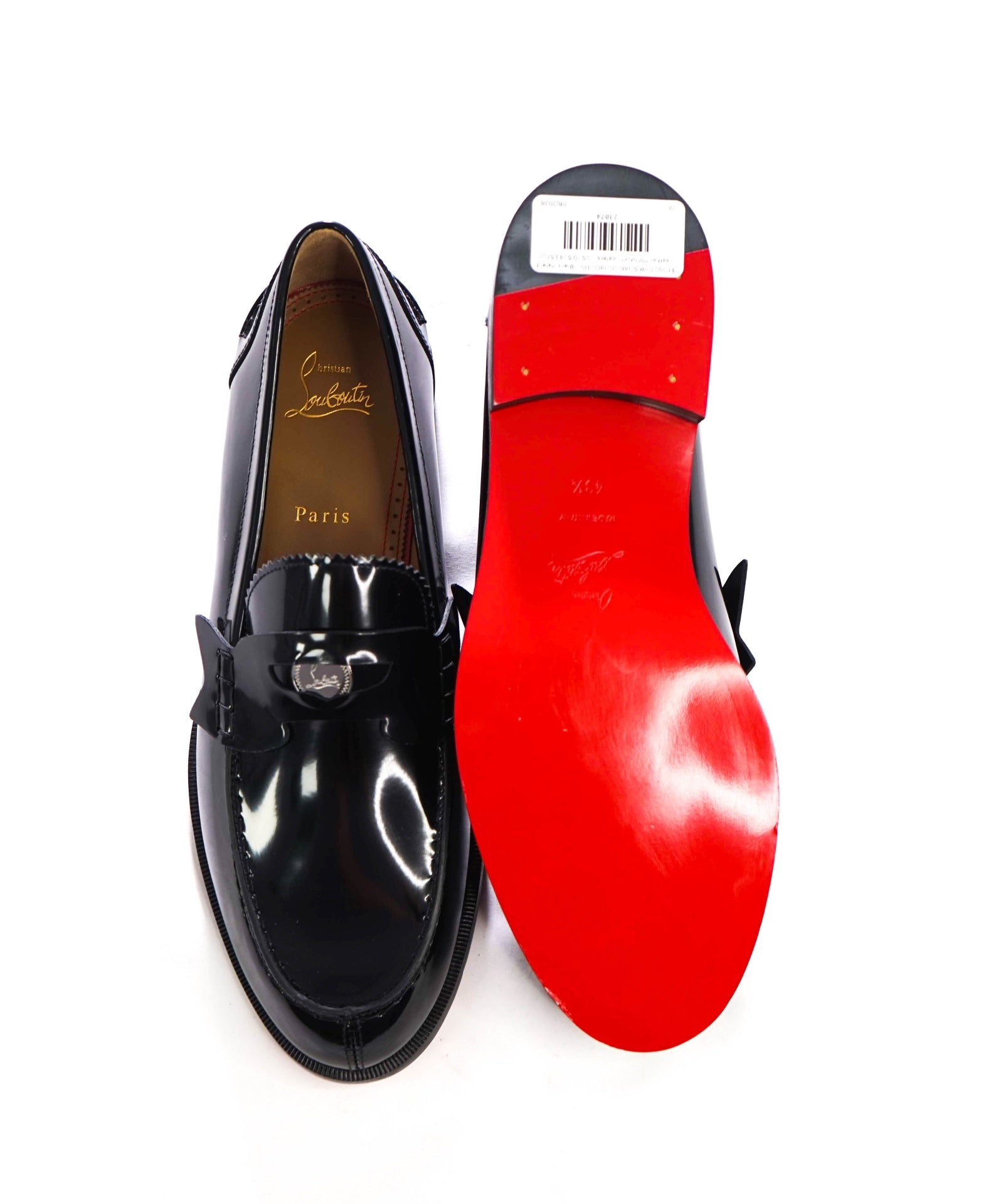 $1,050 LOUBOUTIN -Black Leather PENNY Loafer - US 10.5 (43.5EU)