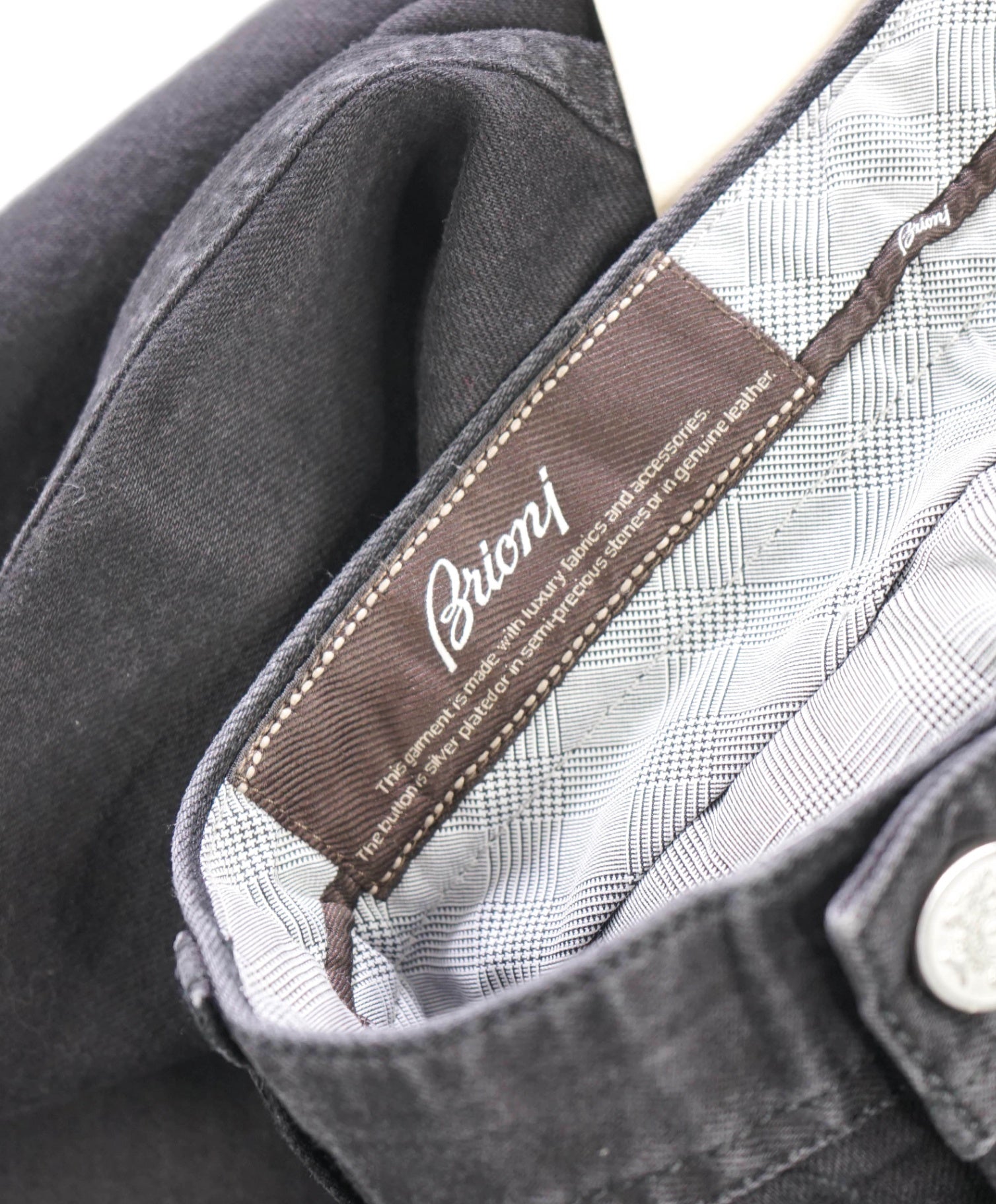 $1,150 BRIONI - Black "STELVIO" Denim Jeans - 36W