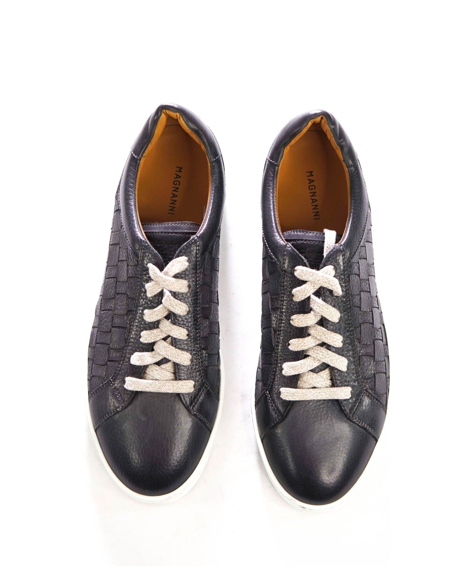 $550 MAGNANNI - Gray Woven Leather Sneakers - US 11 (44EU)