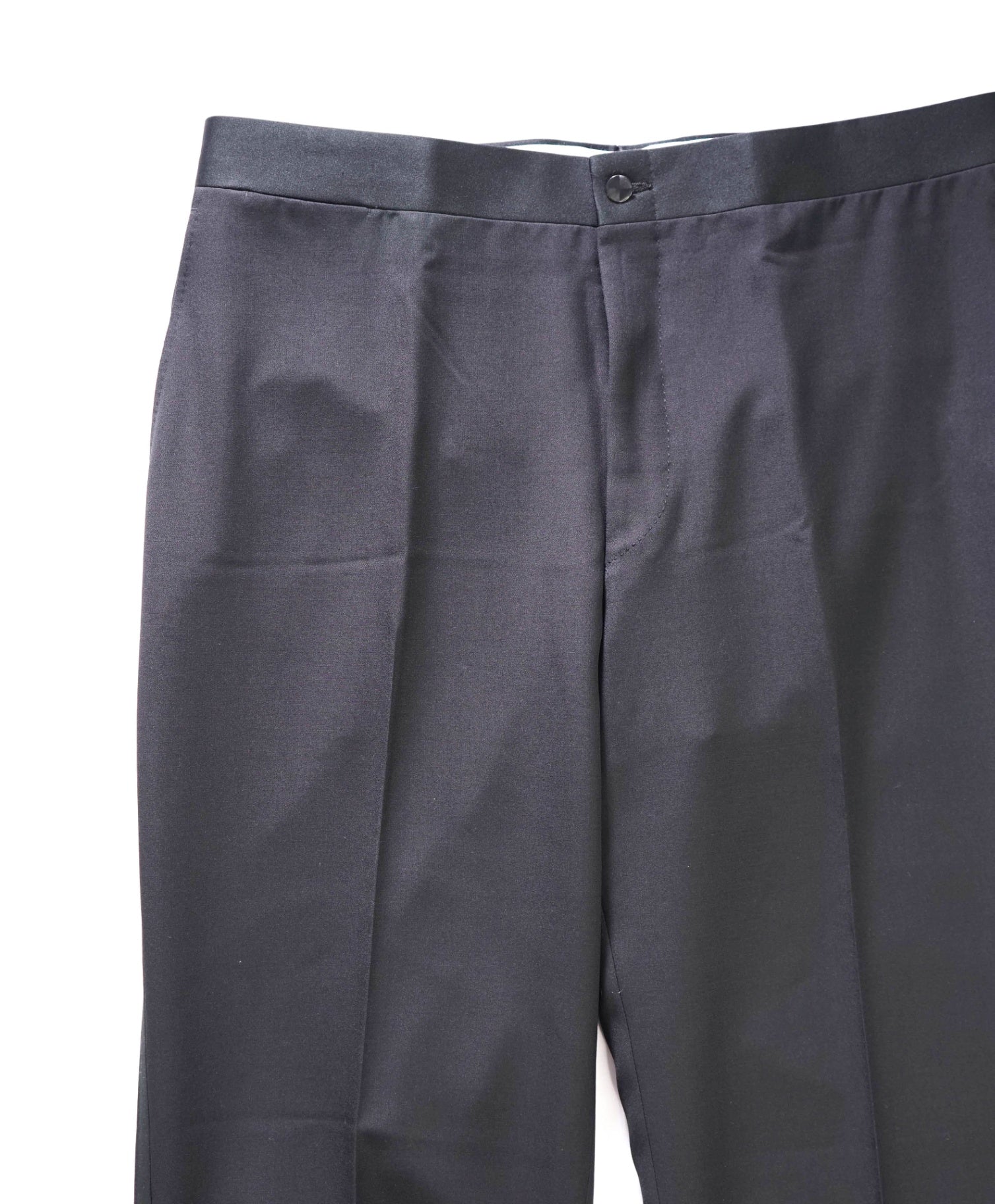$475 CANALI *EXCLUSIVE* - Black Wool Tuxedo Pants - 36W