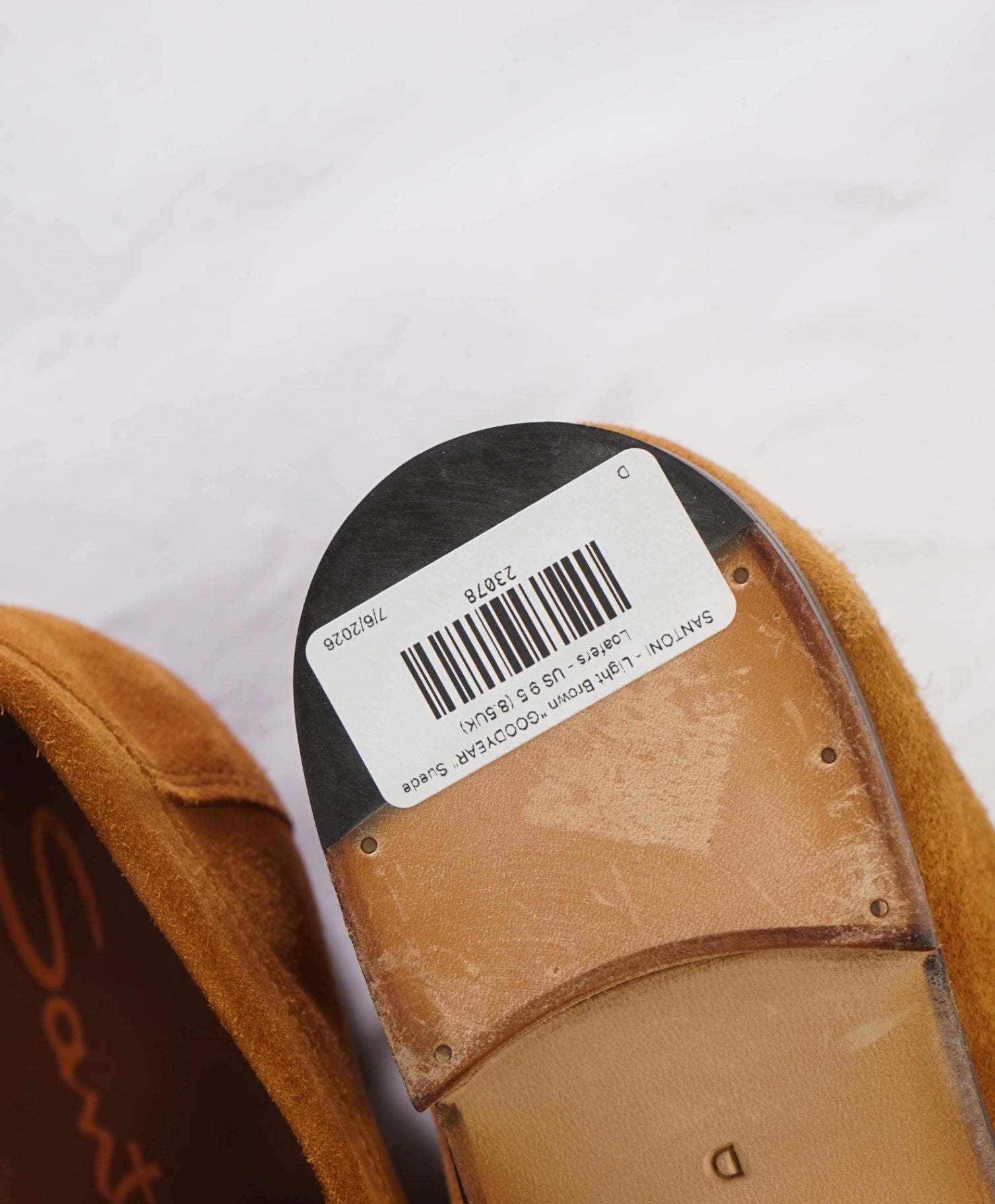 $1,090 SANTONI - Brown "GOODYEAR" Loafers - US 9.5 (8.5UK)