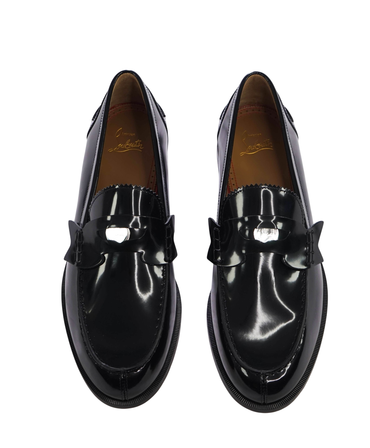 $1,050 LOUBOUTIN -Black Leather PENNY Loafer - US 10.5 (43.5EU)
