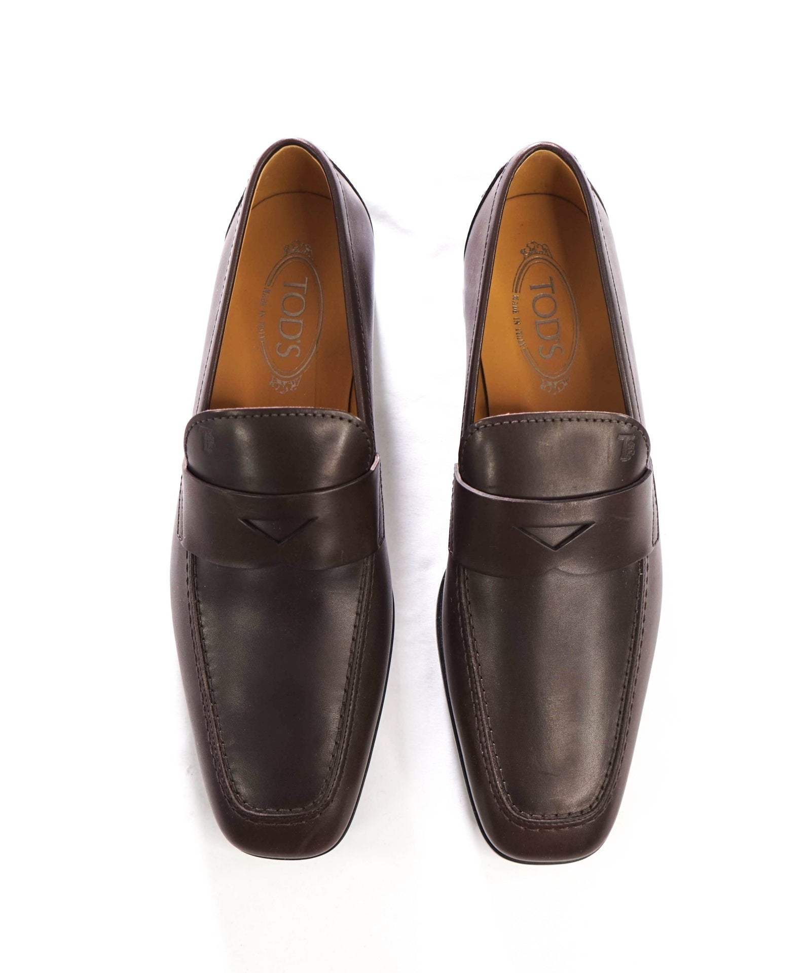 $925 TOD'S - Brown Leather Loafers - US 10 (9UK)