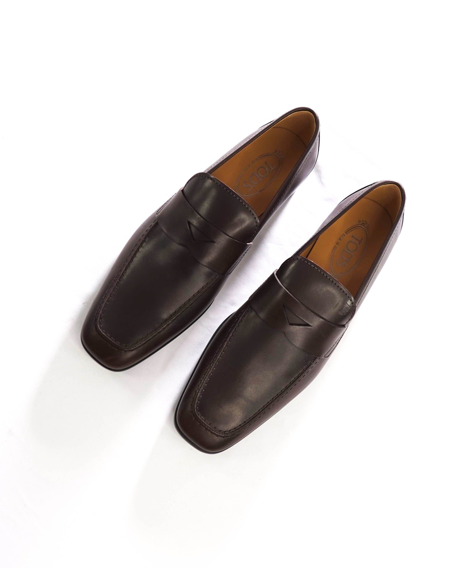 $925 TOD'S - Brown Leather Loafers - US 10 (9UK)