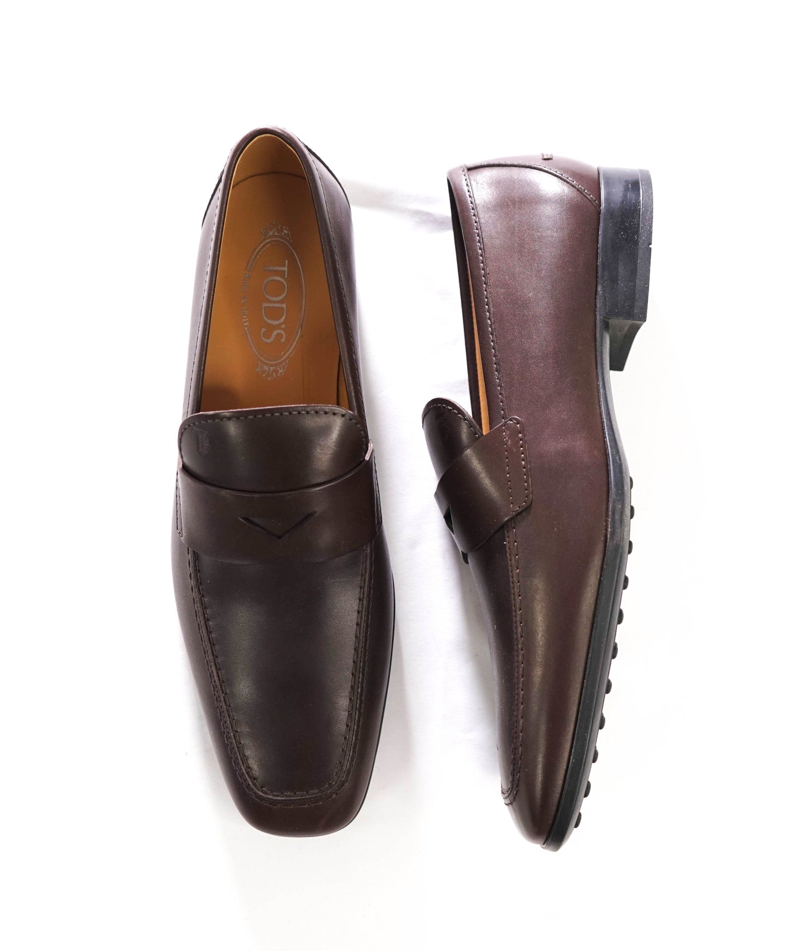 $925 TOD'S - Brown Leather Loafers - US 10 (9UK)