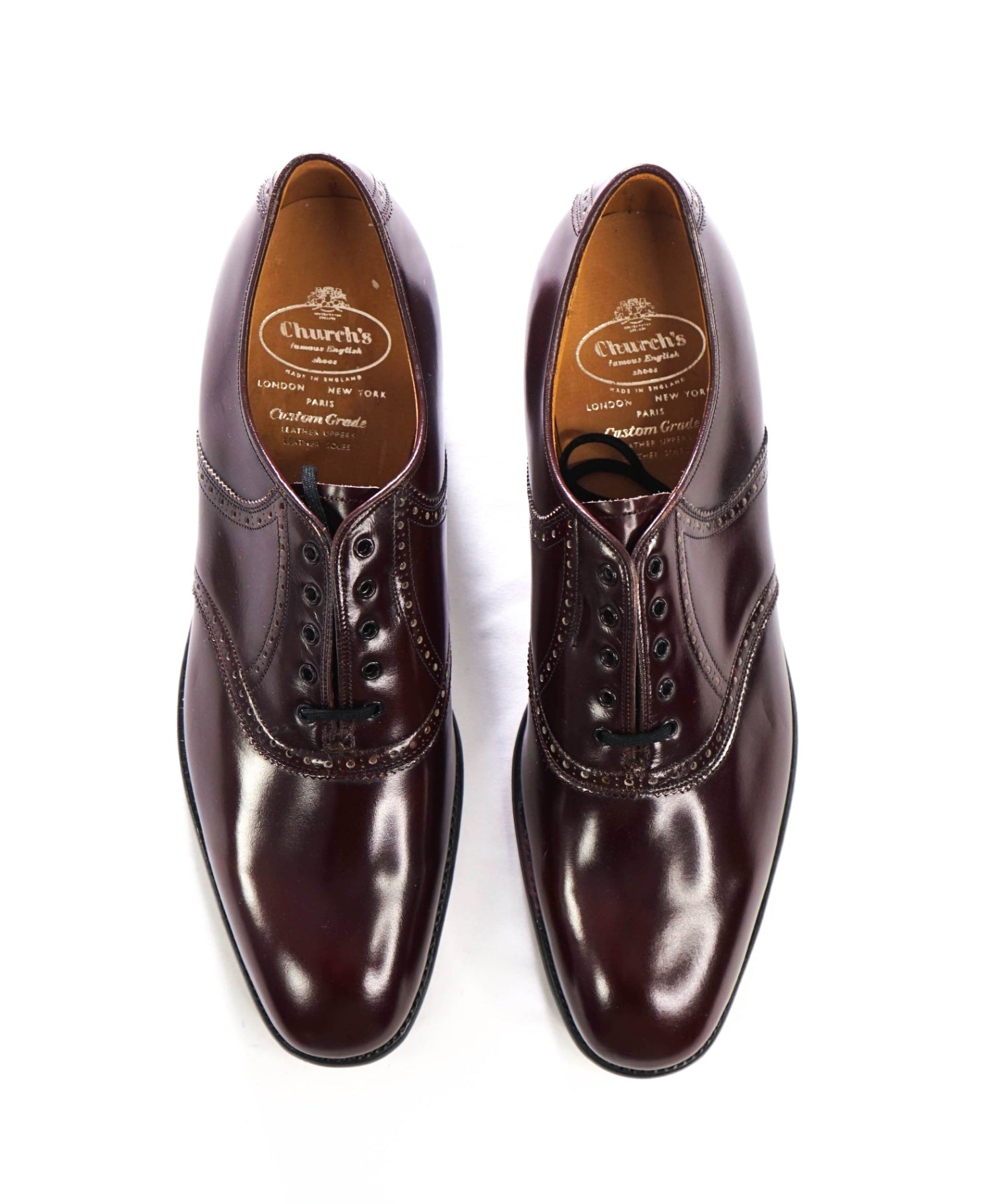 $1,370 CHURCH'S - Shell Cordovan Oxblood Oxfords - US 12 (11UK)