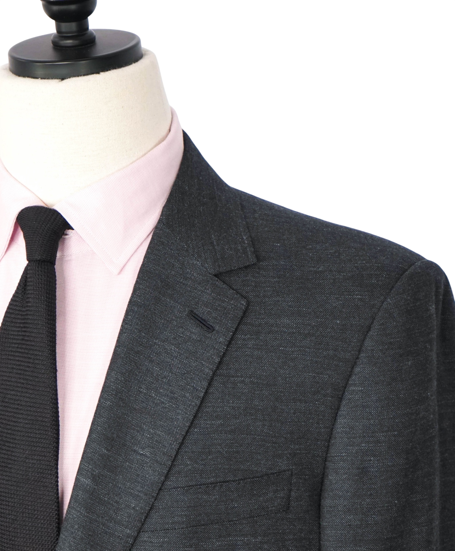 RALPH LAUREN PURPLE LABEL - Dark Gray Wool/Silk/Linen - 42R