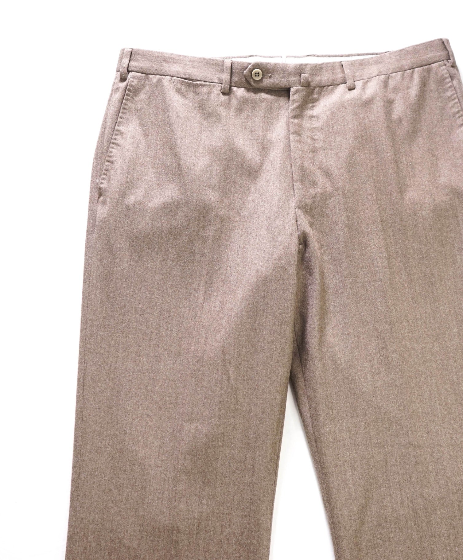 $600 ZEGNA - Light Brown Wool Pants - 38W