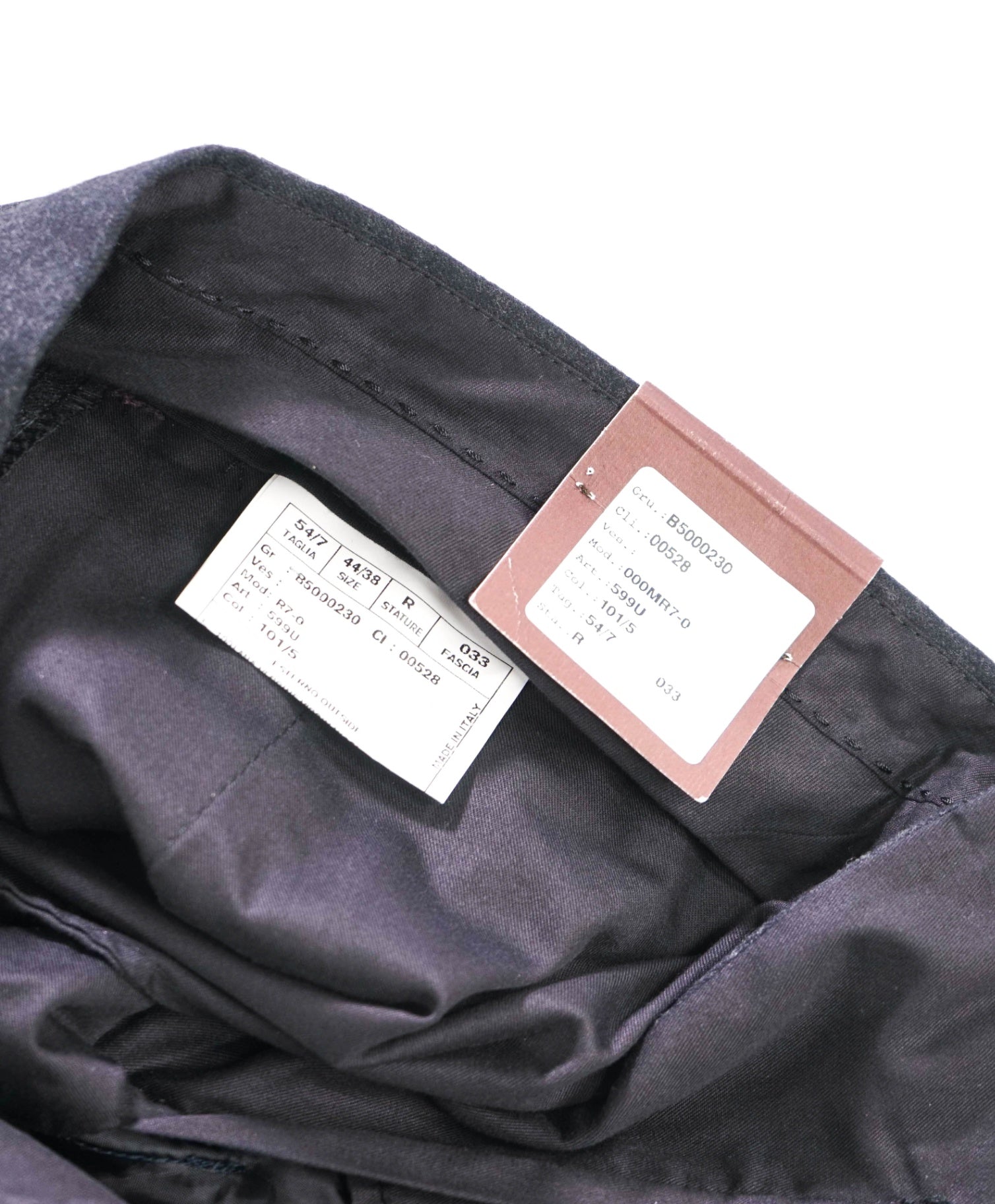 $680 DOMENICO VACCA - Dark Gray Flannel Wool Pants - 38W