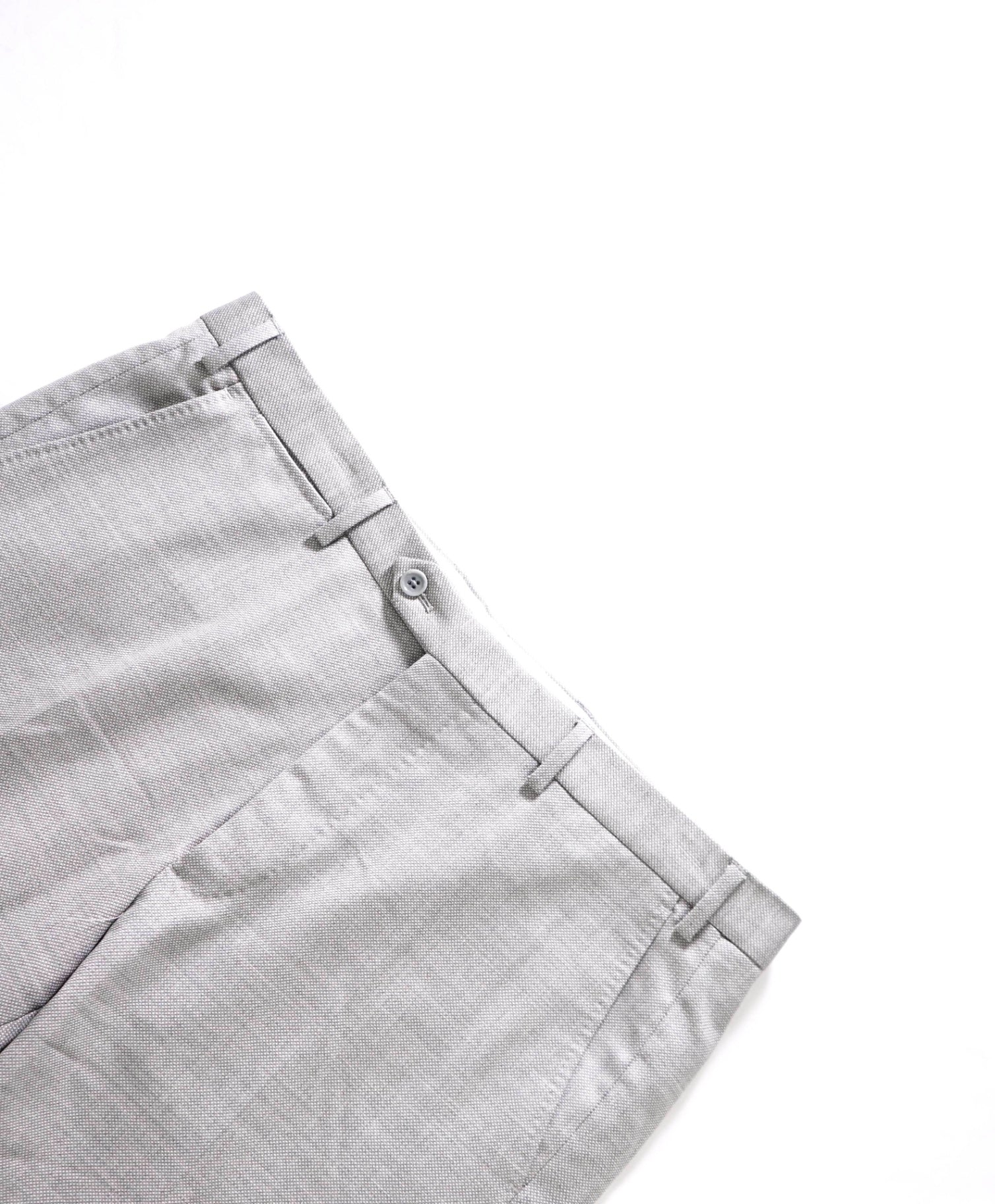 $495 EMPORIO ARMANI - Light Gray Birdseye Wool Pants - 37W