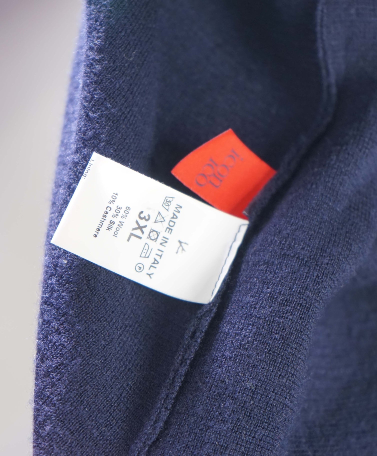 $1,595 ISAIA - Navy Blue Wool/Silk/Cashmere Sweater Blazer - 3XL