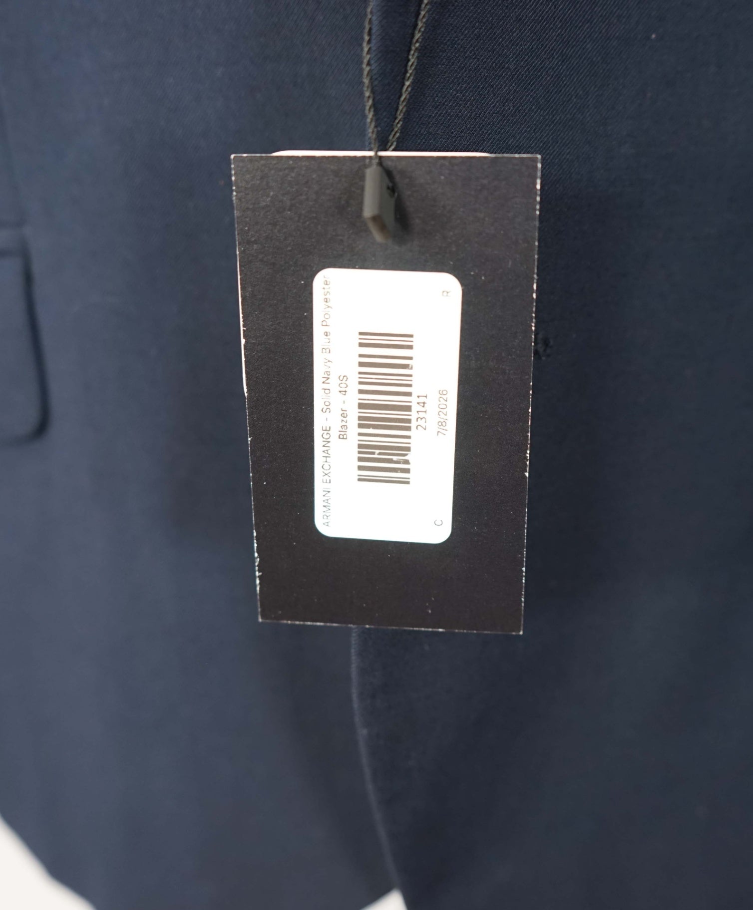 ARMANI EXCHANGE - Solid Navy Blue Blazer - 40S