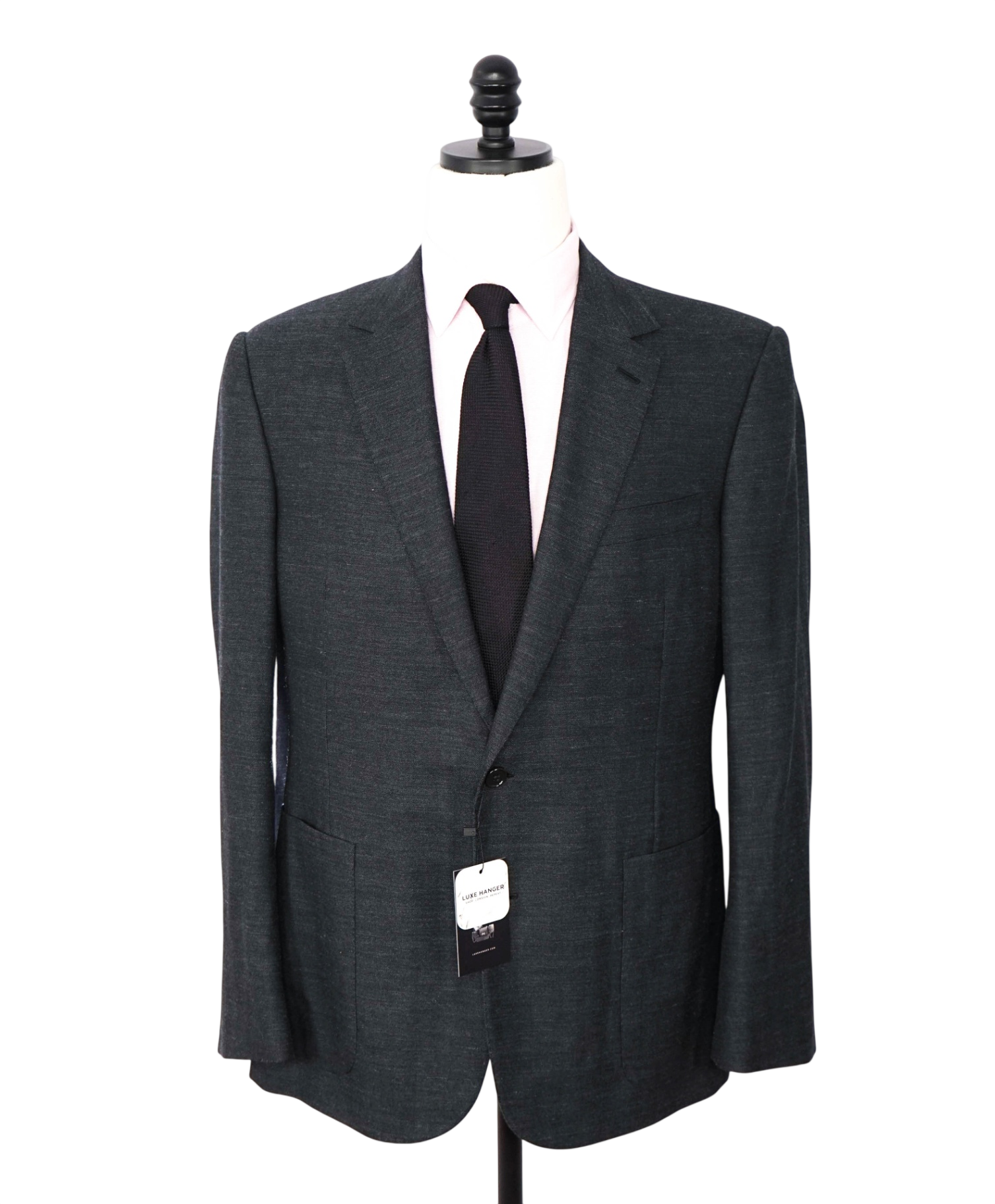 RALPH LAUREN PURPLE LABEL - Dark Gray Wool/Silk/Linen - 42R